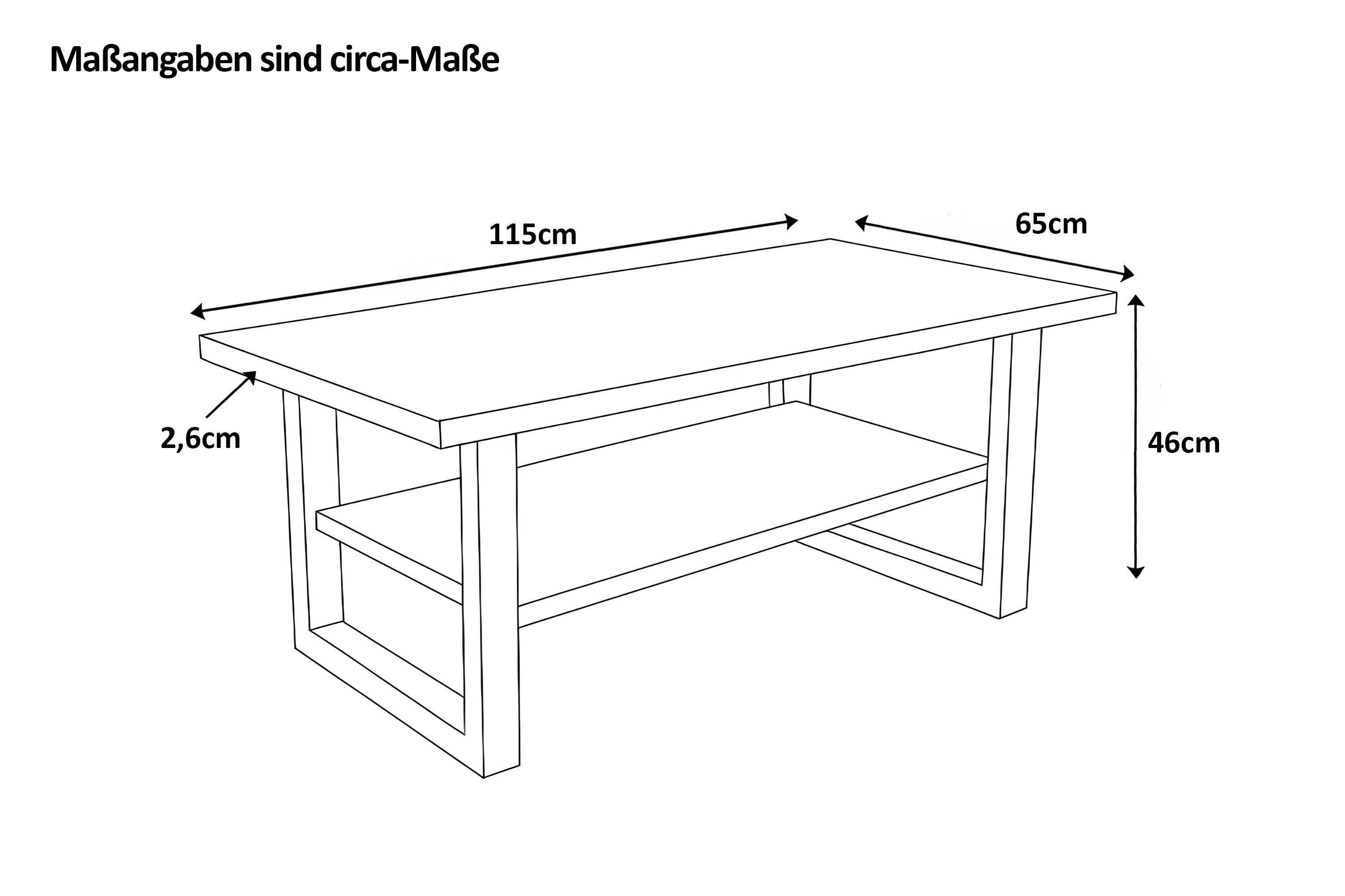 SAM® Couchtisch Patricia, Baumkante, Akazie, Eiche günstig online kaufen