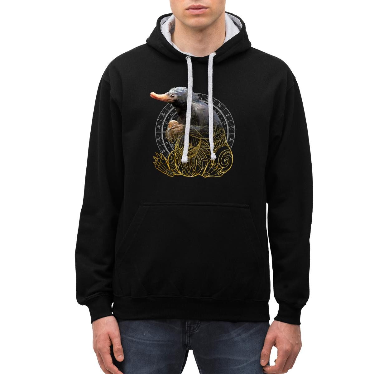 Hoodie Phantastische Tierwesen Niffler Unisex Kontrast Hoodie