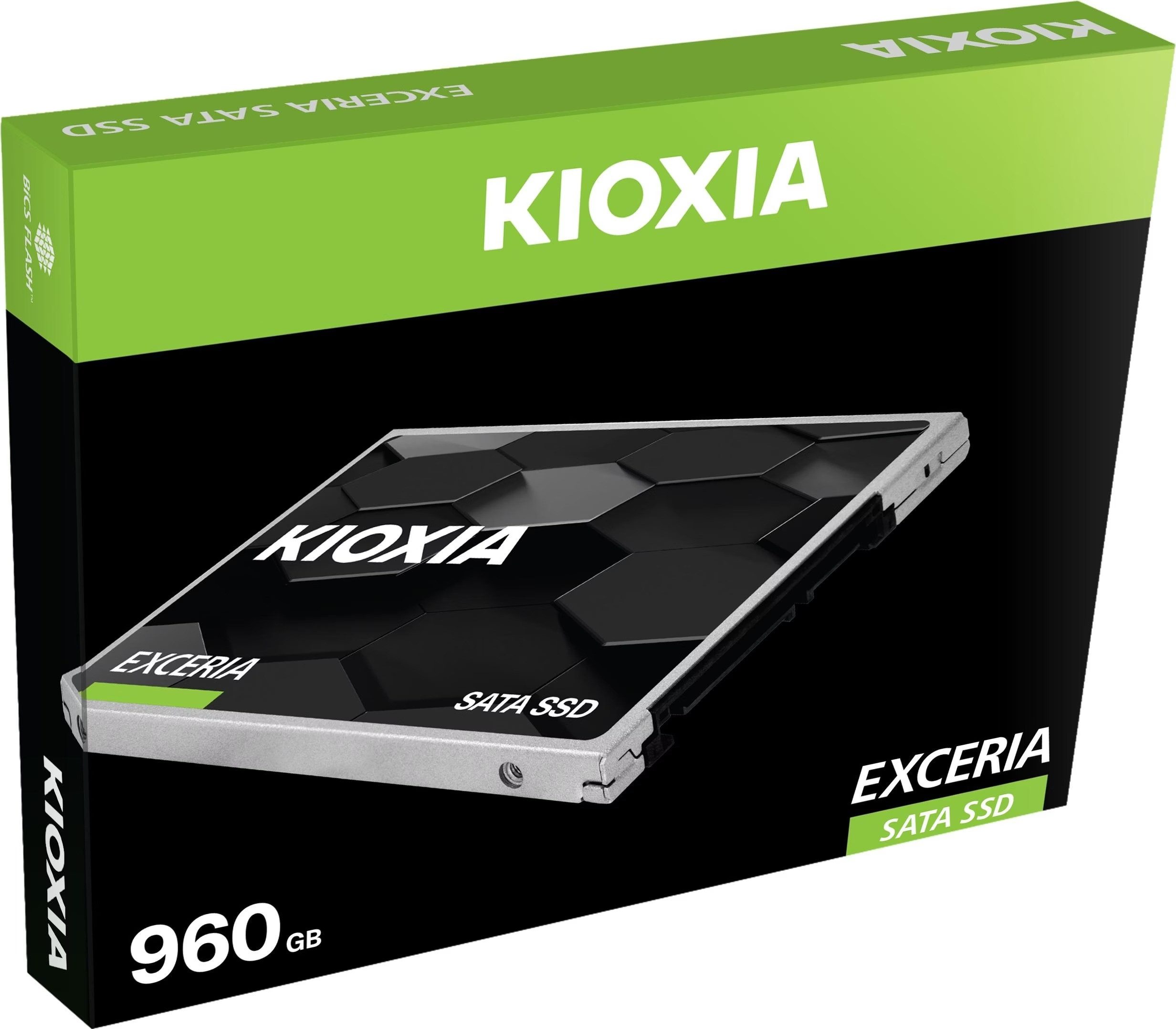 KIOXIA EXCERIA SATA SSD 2,5 Zoll für Laptop Desktop PC interne SSD (960 GB) intern" 555 MB/S Lesegeschwindigkeit, 540 MB/S Schreibgeschwindigkeit