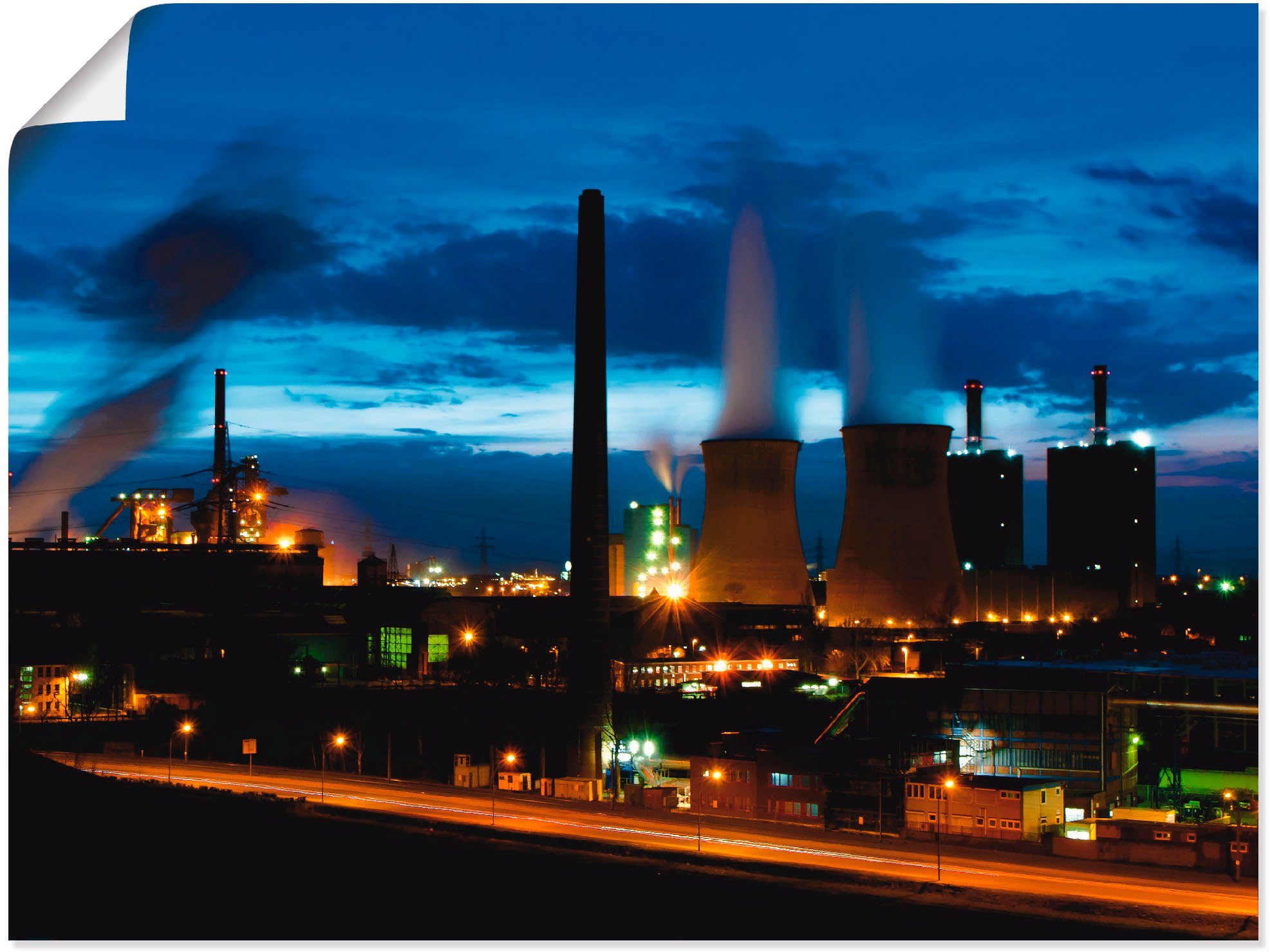 Artland Poster Duisburg- Dehoga blaue Stunde, Deutschland (1 St), ohne Rahmen