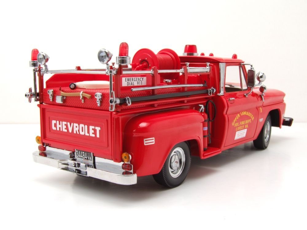 Sun Star Modellauto Chevrolet C-20 Fire Truck 1965 rot