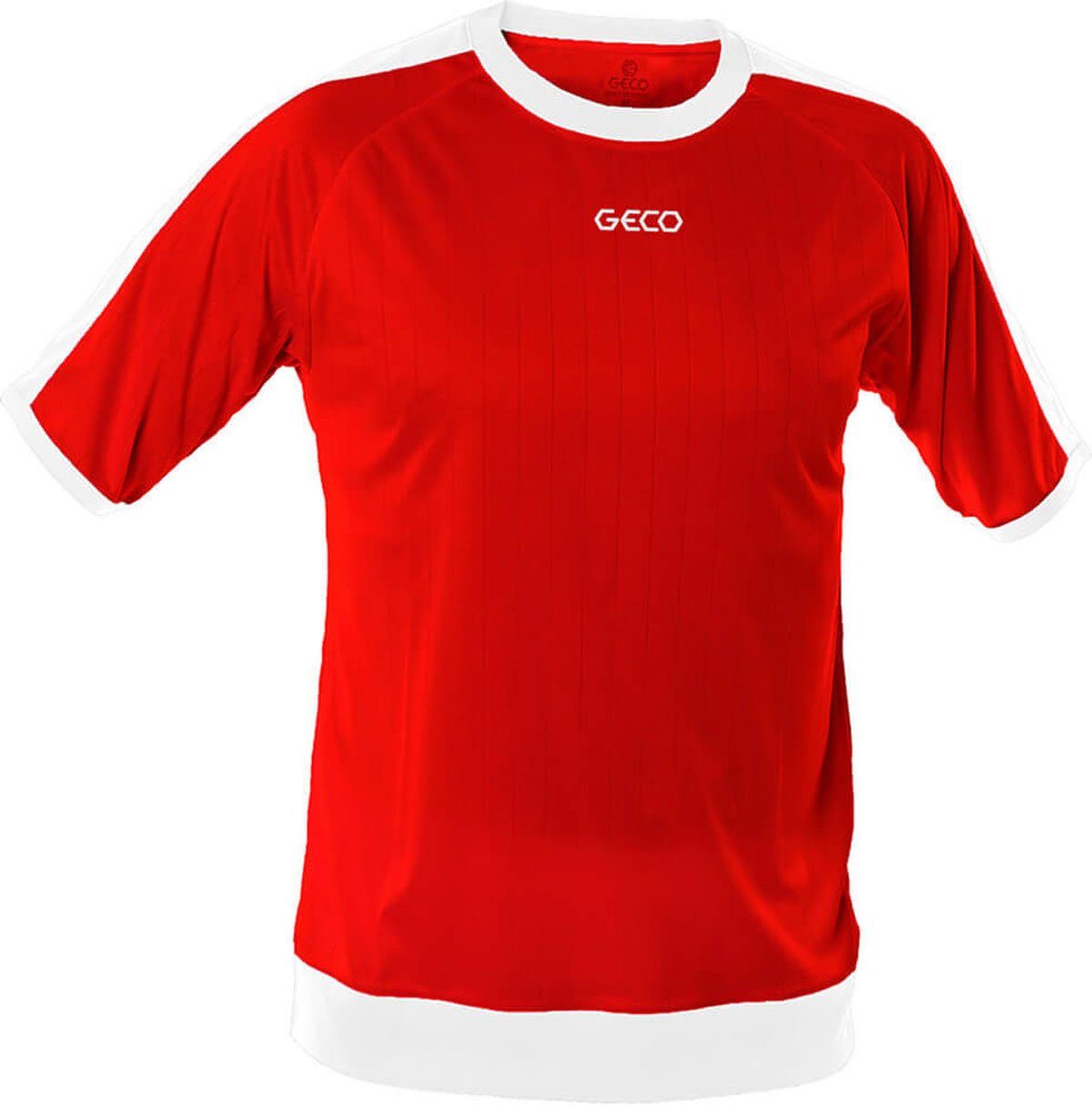 Geco Sportswear Fußballtrikot Geco Fußball zweifarbig kurzarm Trikot NOTOS rot/weiß