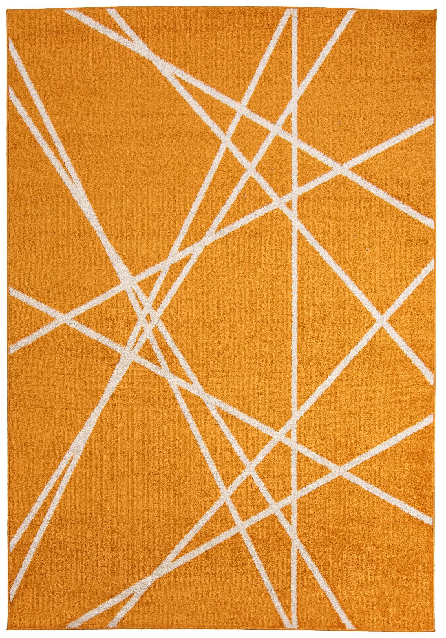 Designteppich Modern Teppich Geometrisch Geeignet Höhe - 80 150 Muster Kurzflor cm, mm, 7 Orange Mazovia, für farbe x Kurzflor, Fußbodenheizung