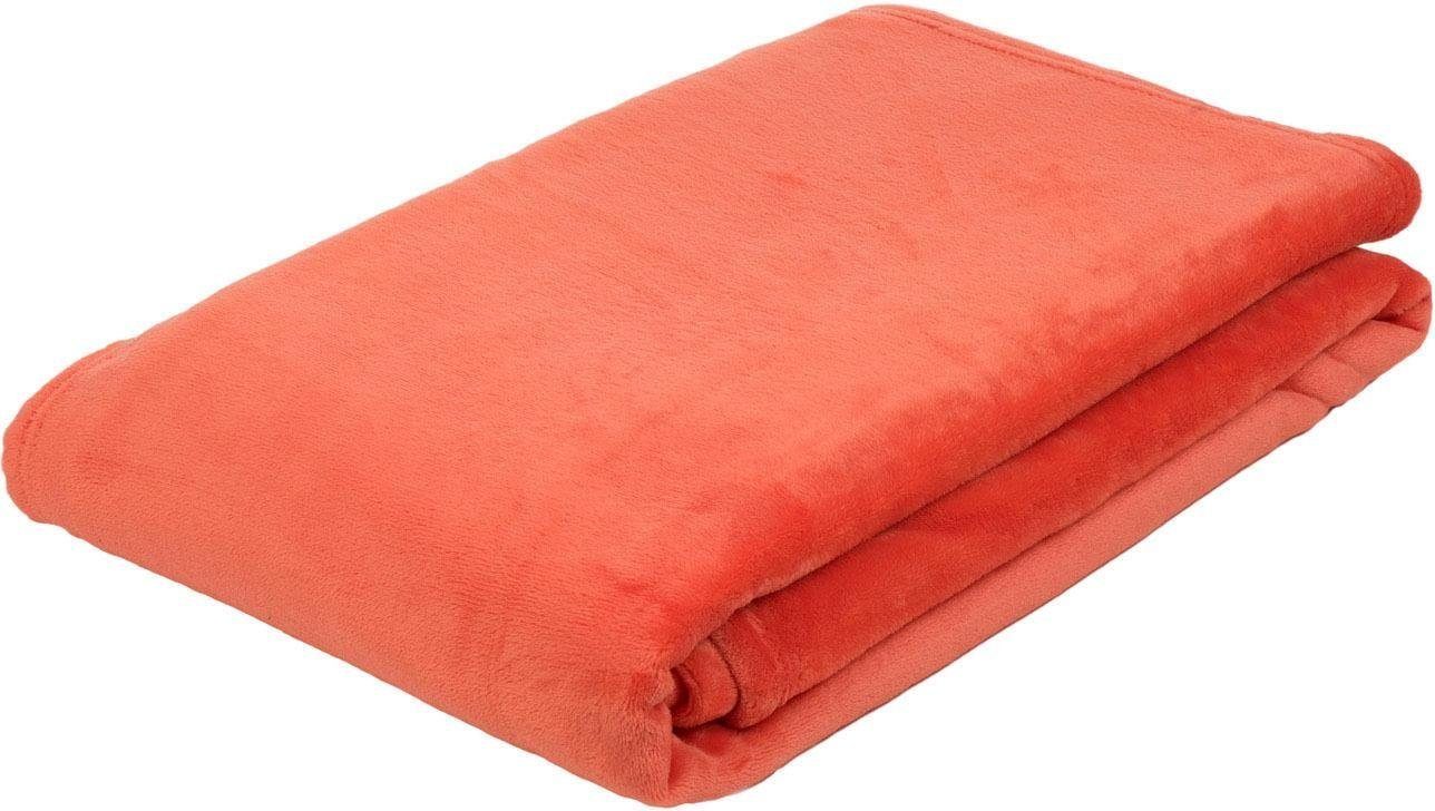 Wohndecke Memphis, Gözze, in tollen Unifarben, Kuscheldecke