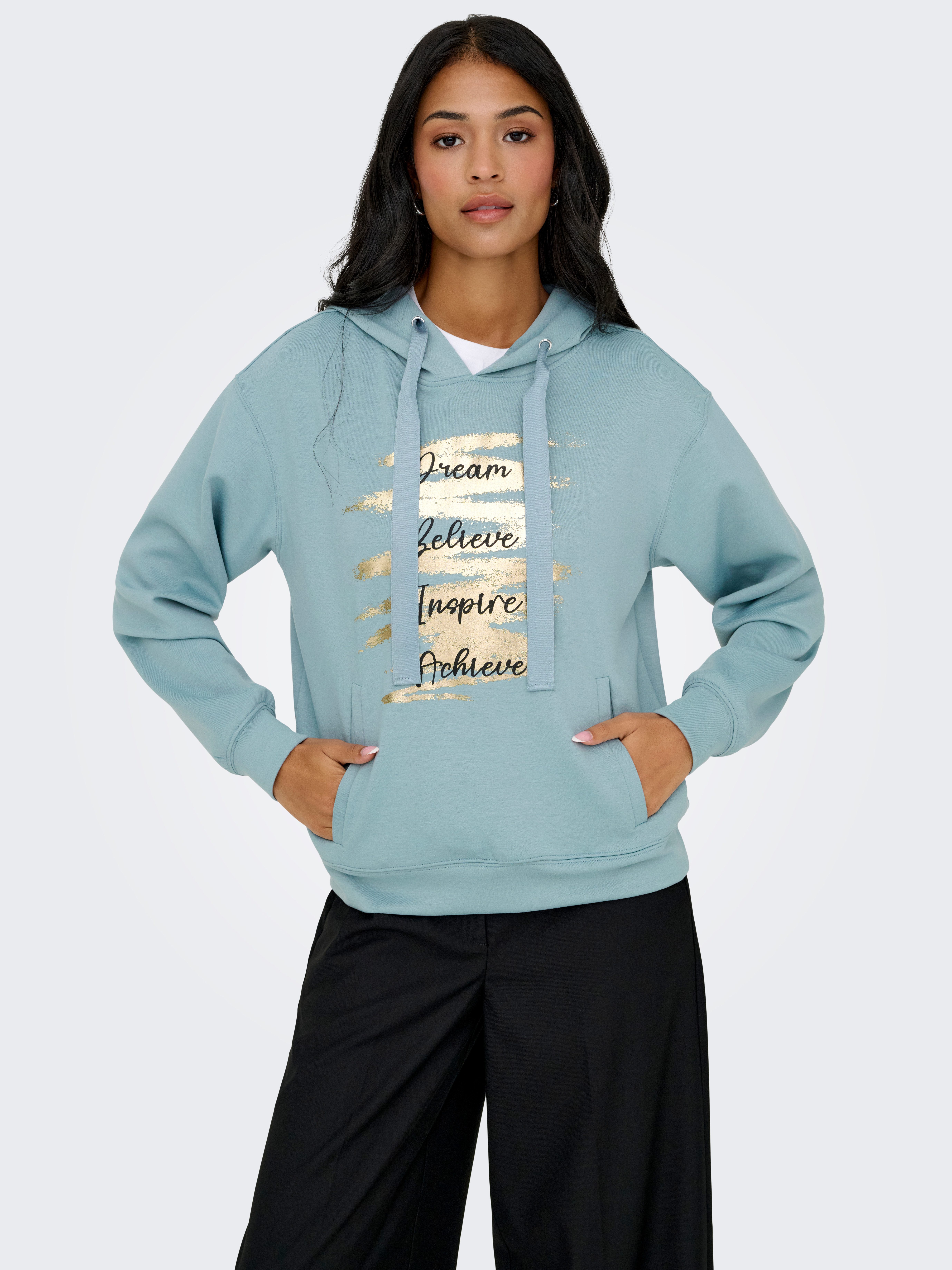 ONLY Kapuzensweatshirt ONLALINA LIFE L/S PRINT günstig online kaufen