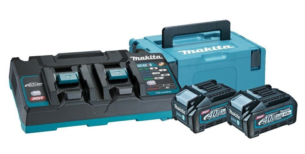 Makita Makita NETZTEILSET 40V 2x4.0Ah XGT (BL4040x2+DC40RB) (UN3480) Werkzeug-Akku-Ladetechnik