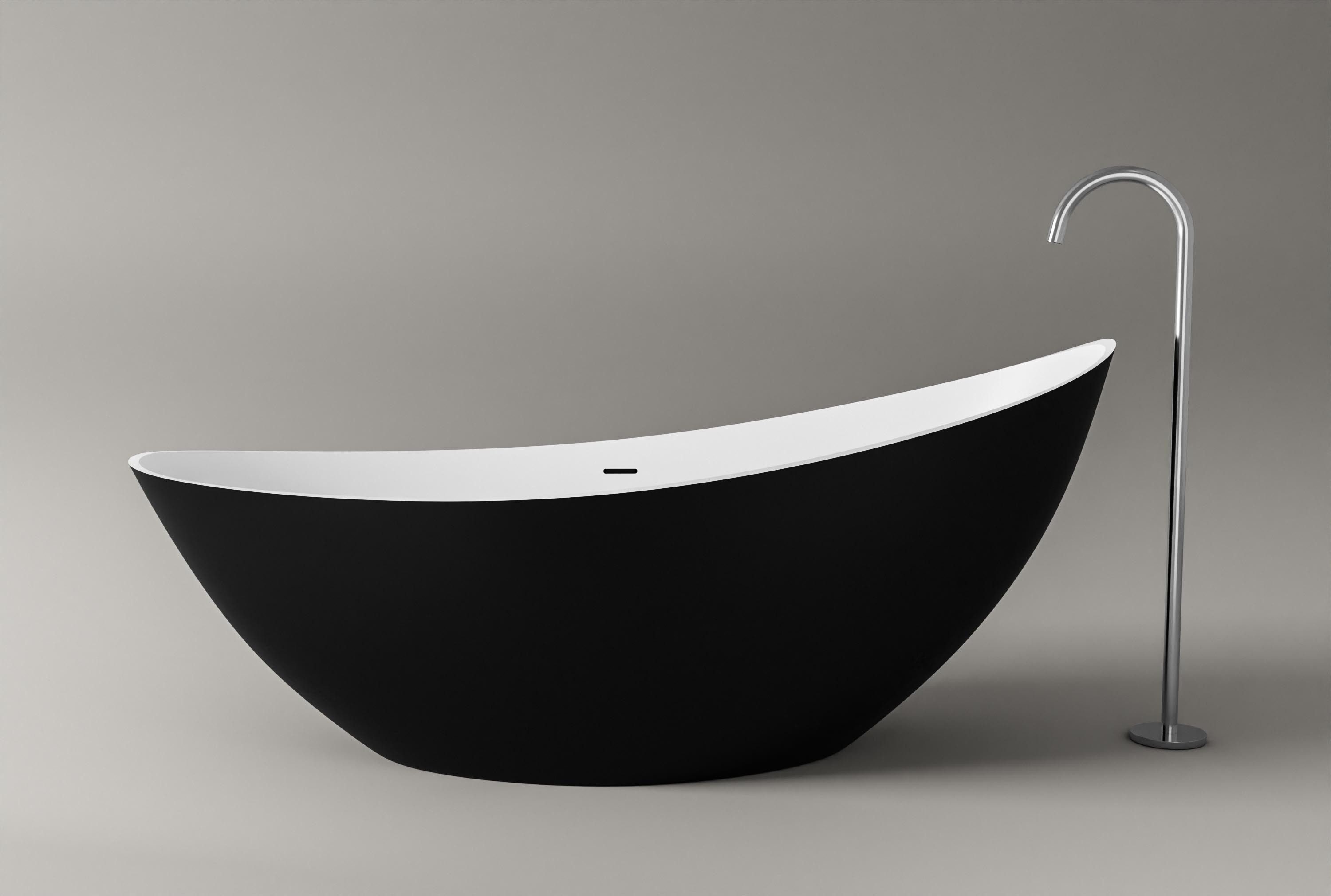 Bernstein Badewanne VICE 2.0, freistehende Badewanne, Sanitäracryl, oval, Oberfläche wählbar