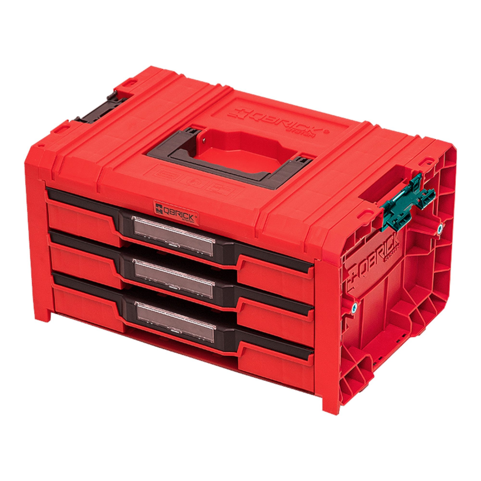 QBRICK System Werkzeugkoffer Qbrick System PRO Drawer 3 Toolbox 2.0 Expert RED ULTRA HD 13,5 l IP54