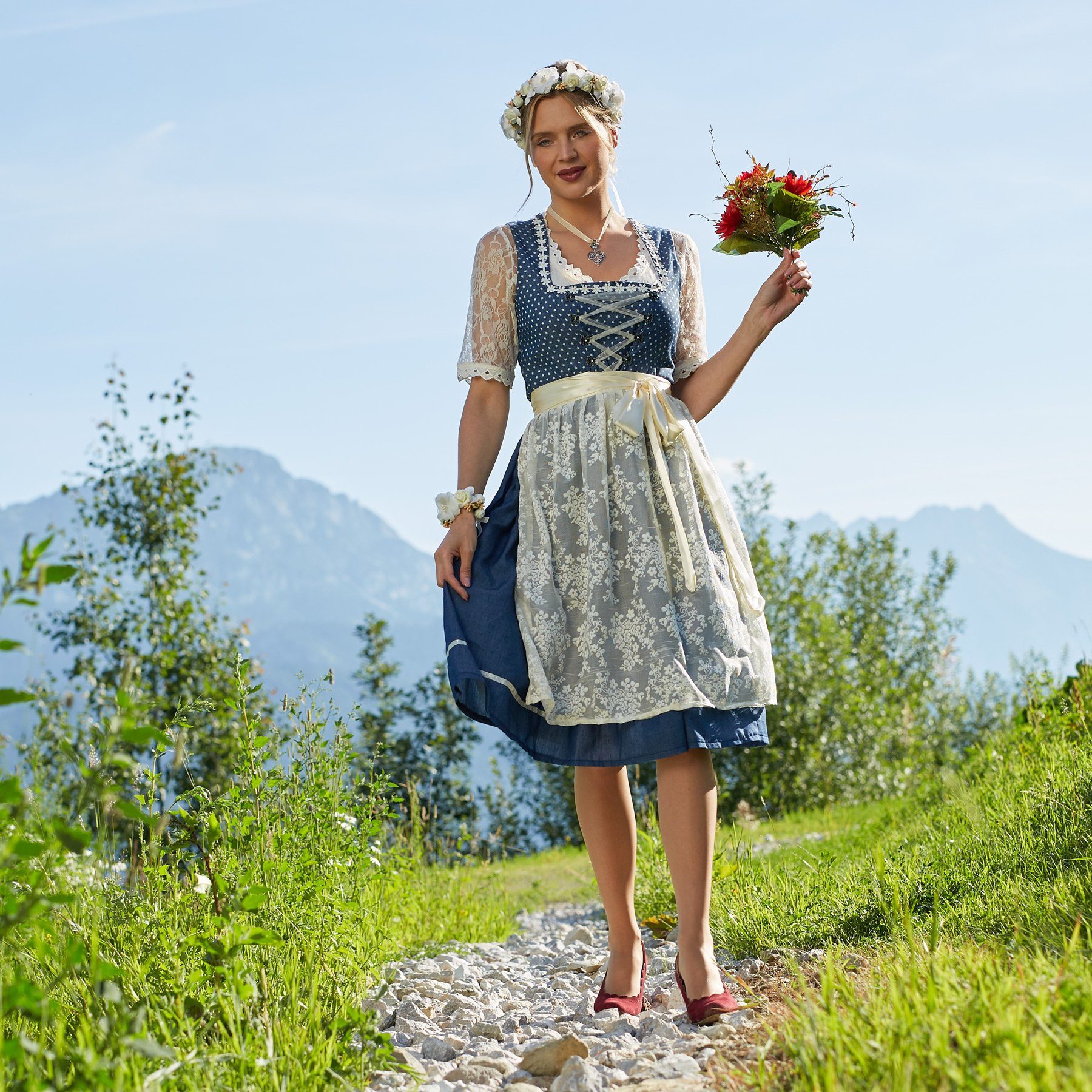 dressforfun Haarband Blumenkranz und Armreif Hochzeit günstig online kaufen