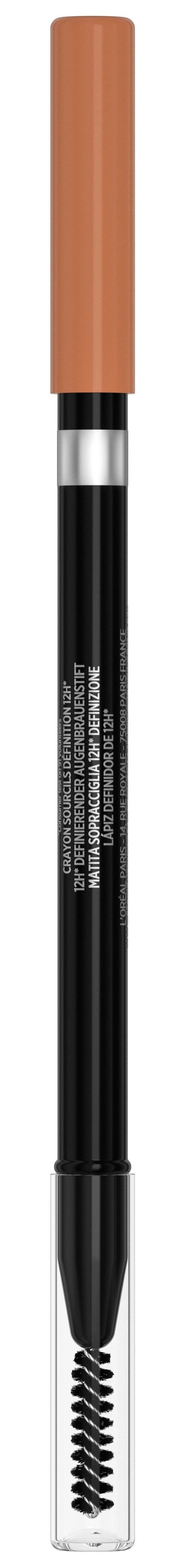 L'ORÉAL PARIS Augenbrauen-Stift Brow Wimpern 302 brunette perfekt light Nr. geformte für Designer, Browlliner Artist