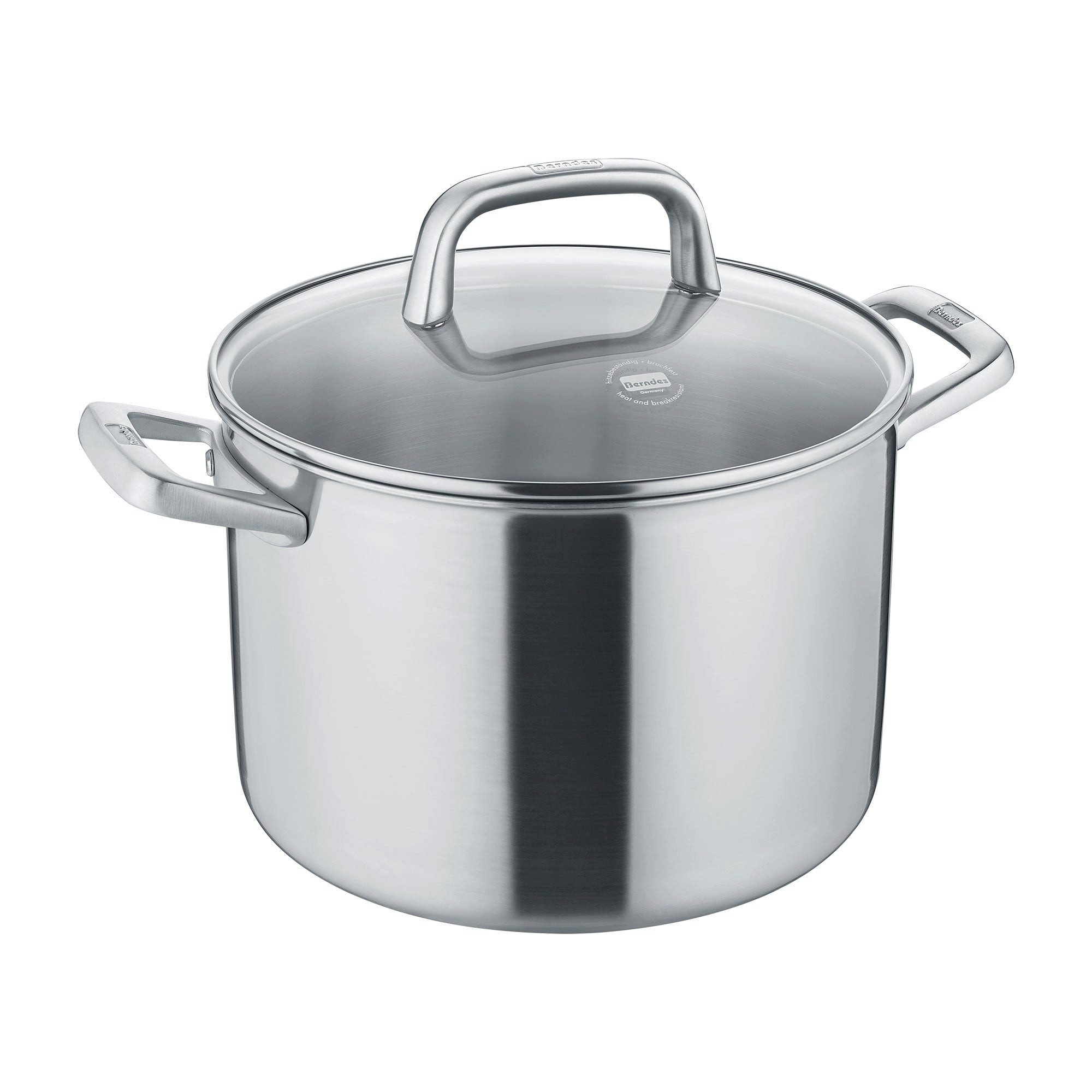 Berndes Kochtopf mit Glasdeckel 24cm, poliert - Tricion Resist, 3-Schicht-Material