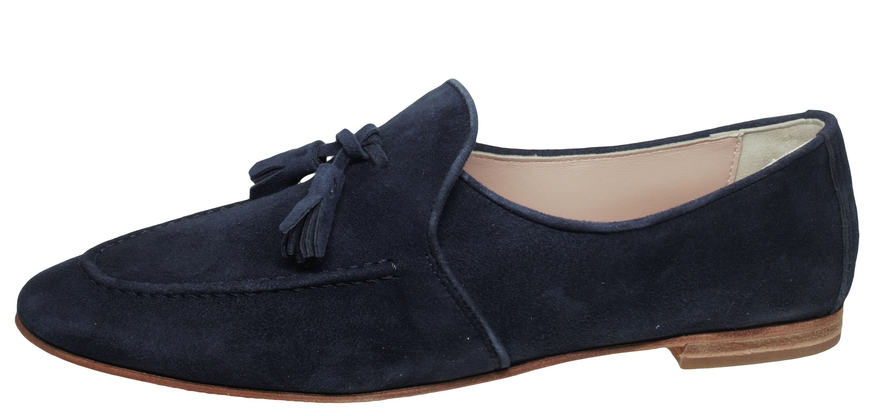 Gallucci Ballerinas von Gallucci 20007 Leder Klassisch Schmal Blau Pumps