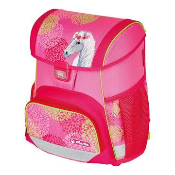 Herlitz Schulranzen Schulranzen Set Loop Plus Horse 4-teilig Pink, Mädchen Pferd Pferde Ranzen Ergonomisch Brustgurt