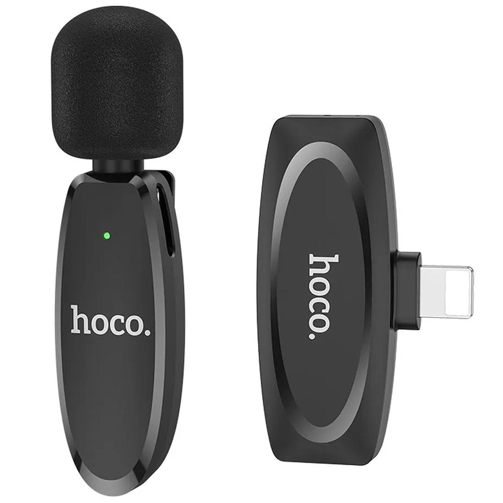hoco. Mikrofon Hoco L15 Crystal Lightning Mikrofon kabellos (2-tlg), Lavalier Mikrofon Set USB C für Video Aufnahme Streaming Interview