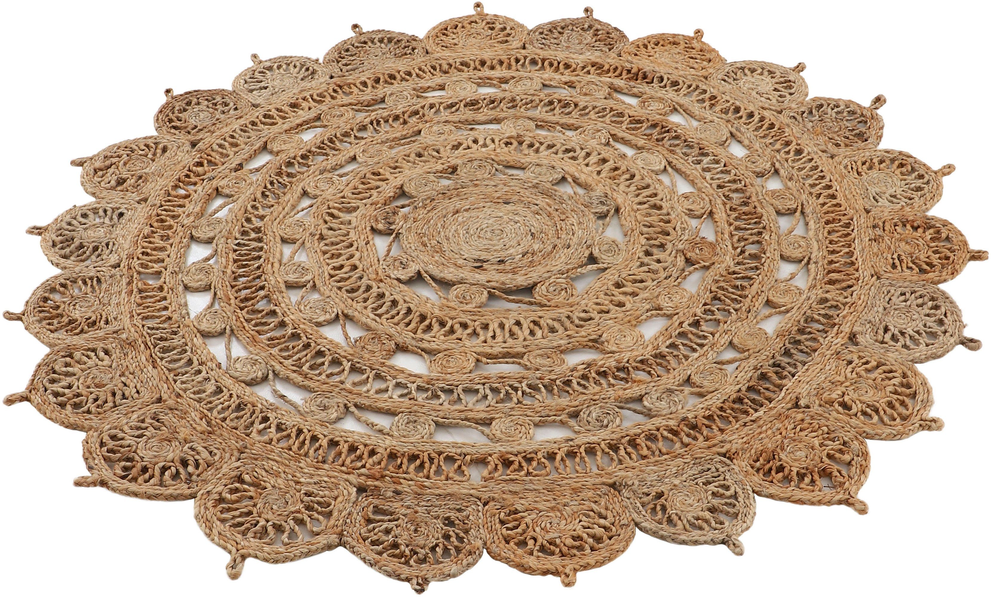 carpetfine Teppich Cate Juteteppich Naturfaser, rund, günstig online kaufen