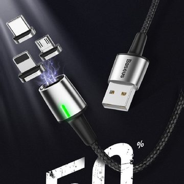 Baseus ZINK USB Magnetkabel 1M 2.4A Nylon Magnetisches Schnellladekabel magnetisches Ladekabel