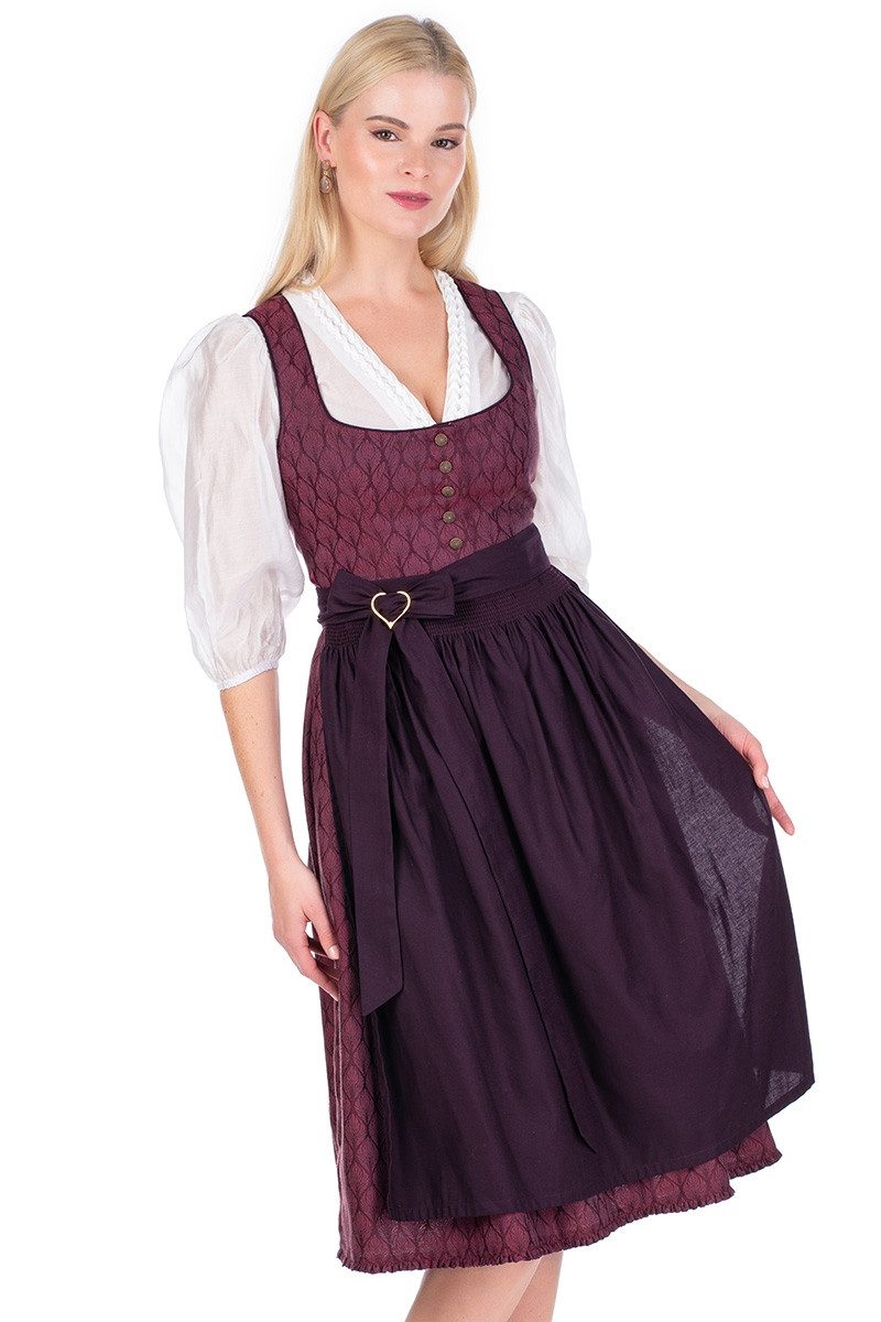Alpenfee Tracht Dirndl Midi Dirndl 2tlg. - BABSI - beere