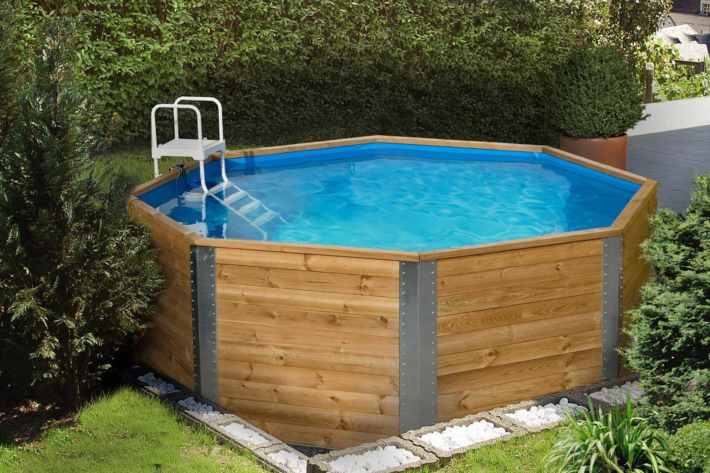 weka Achteckpool MALI 1 (Set, 4-tlg), 4-tlg., BxLxH: 325x325x116 cm