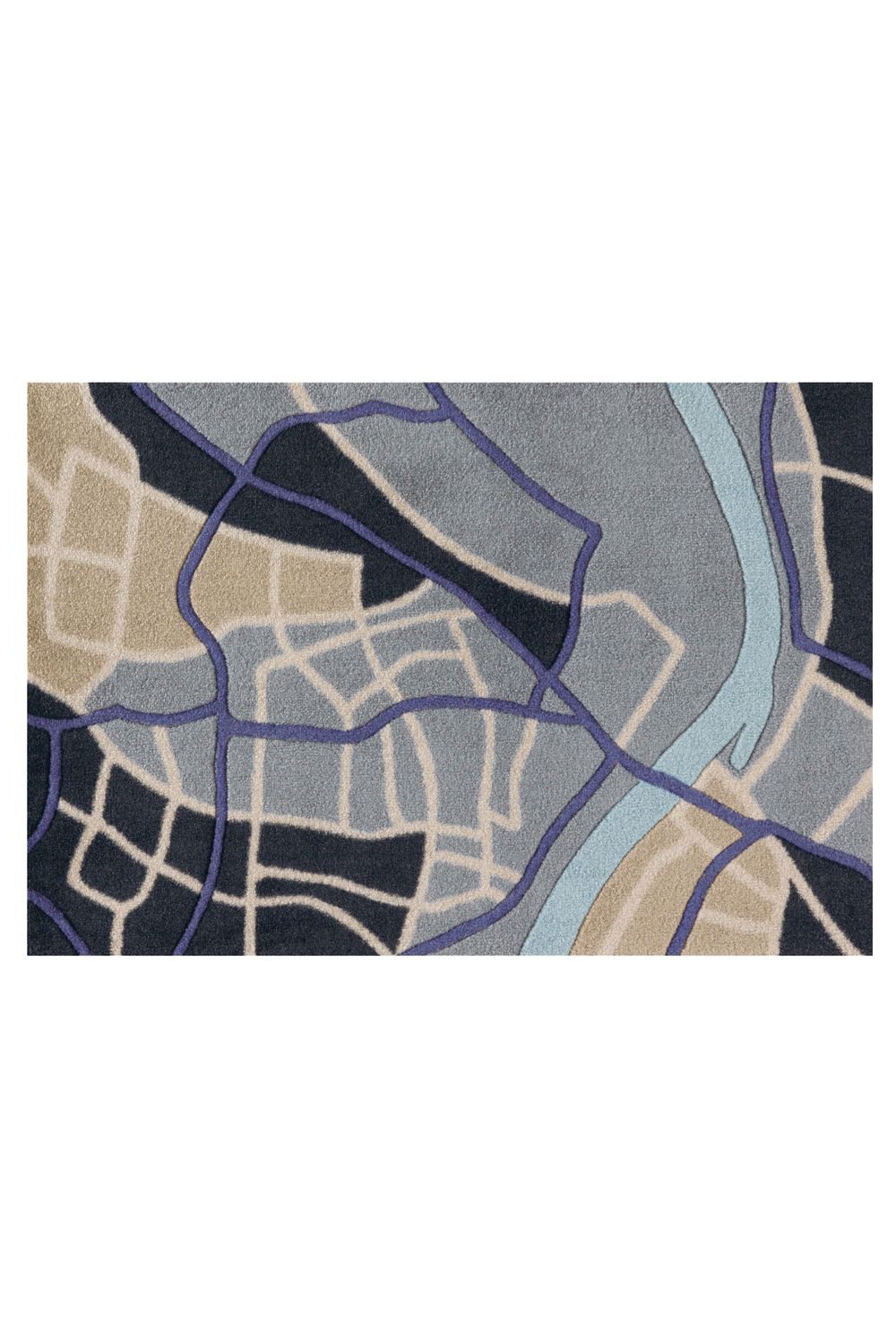 Teppich Boss Teppich Kurzflor Teppich Lara Mat 35 - Blau, rechteckig, Höhe: 8 mm