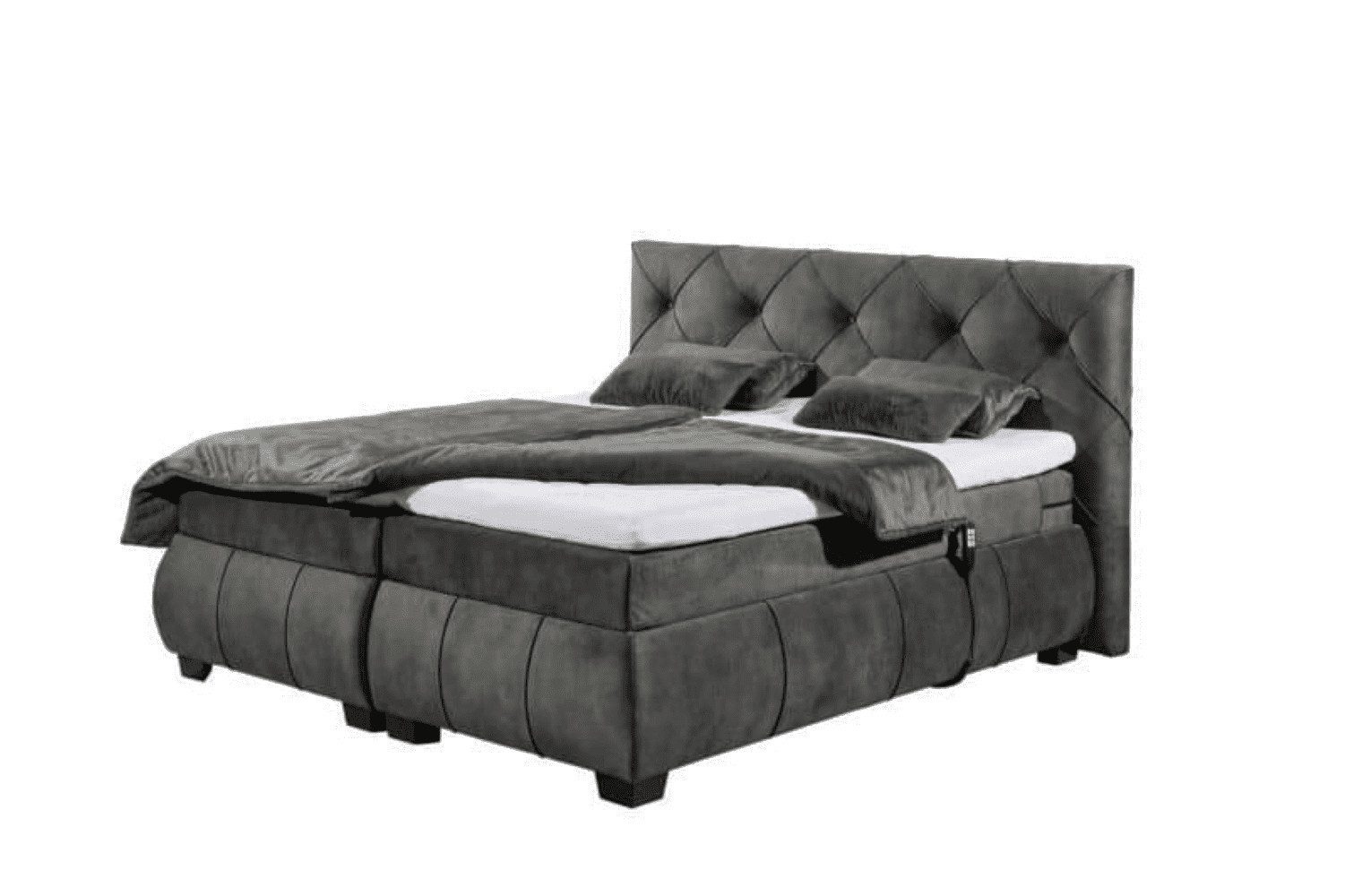 ED EXCITING DESIGN Boxspringbett Sanur 180x200 elektrisch verstellbar, 7Z-TTFK-Matratze und HR-Topper, Elektrisch verstellbar, 7Z-TTFK-Matratze und HR-Topper