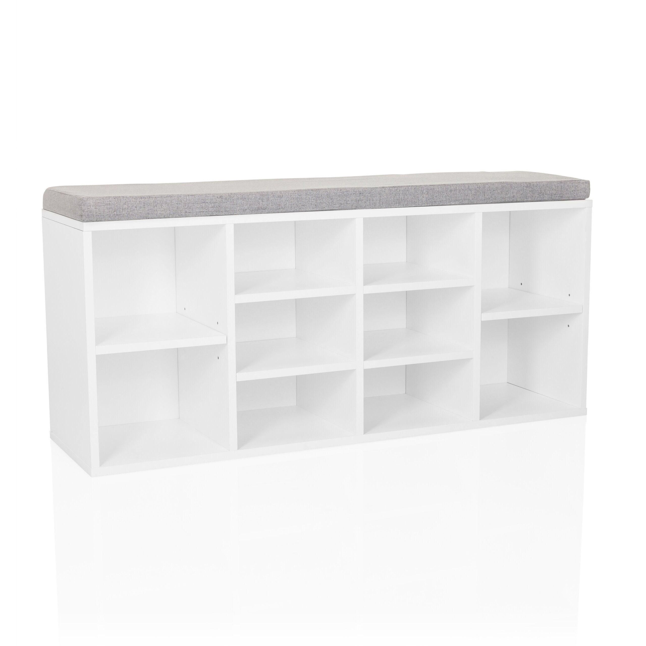 hjh LIVING Schuhschrank ESTHA 10 Kommode H/B/T: 48.5 x 103.5 x 29.5 cm Schuhbank mit Sitzkissen, Sitzbank gepolstert, viel Stauraum