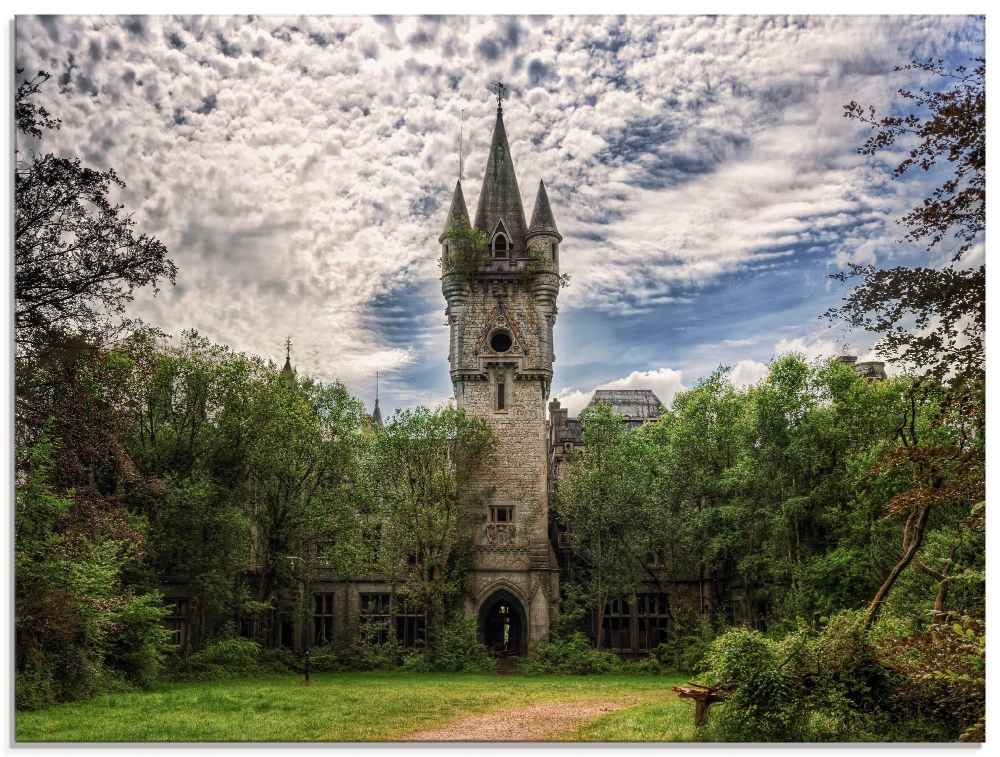Artland Glasbild »Verlassenes Schloß Chateau - Lost Place«, Gebäude (1 Stück)-Otto