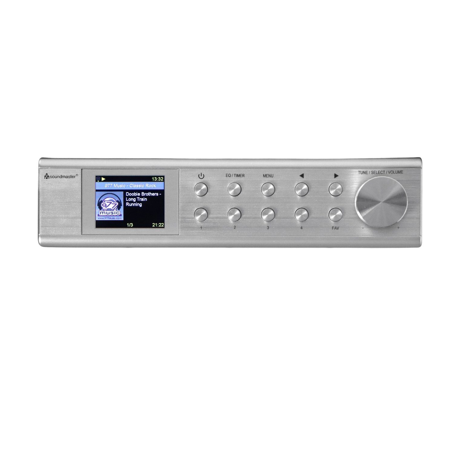 Soundmaster IR1500SI Küchenradio Internetradio Unterbauradio WLAN DAB+ Bluetooth Küchen-Radio (Internet, DAB+, UKW/FM, RDS Radio, 3 W, Netzwerk / DLNA kompatibel, Freisprechfunktion, Wecker, Timer)