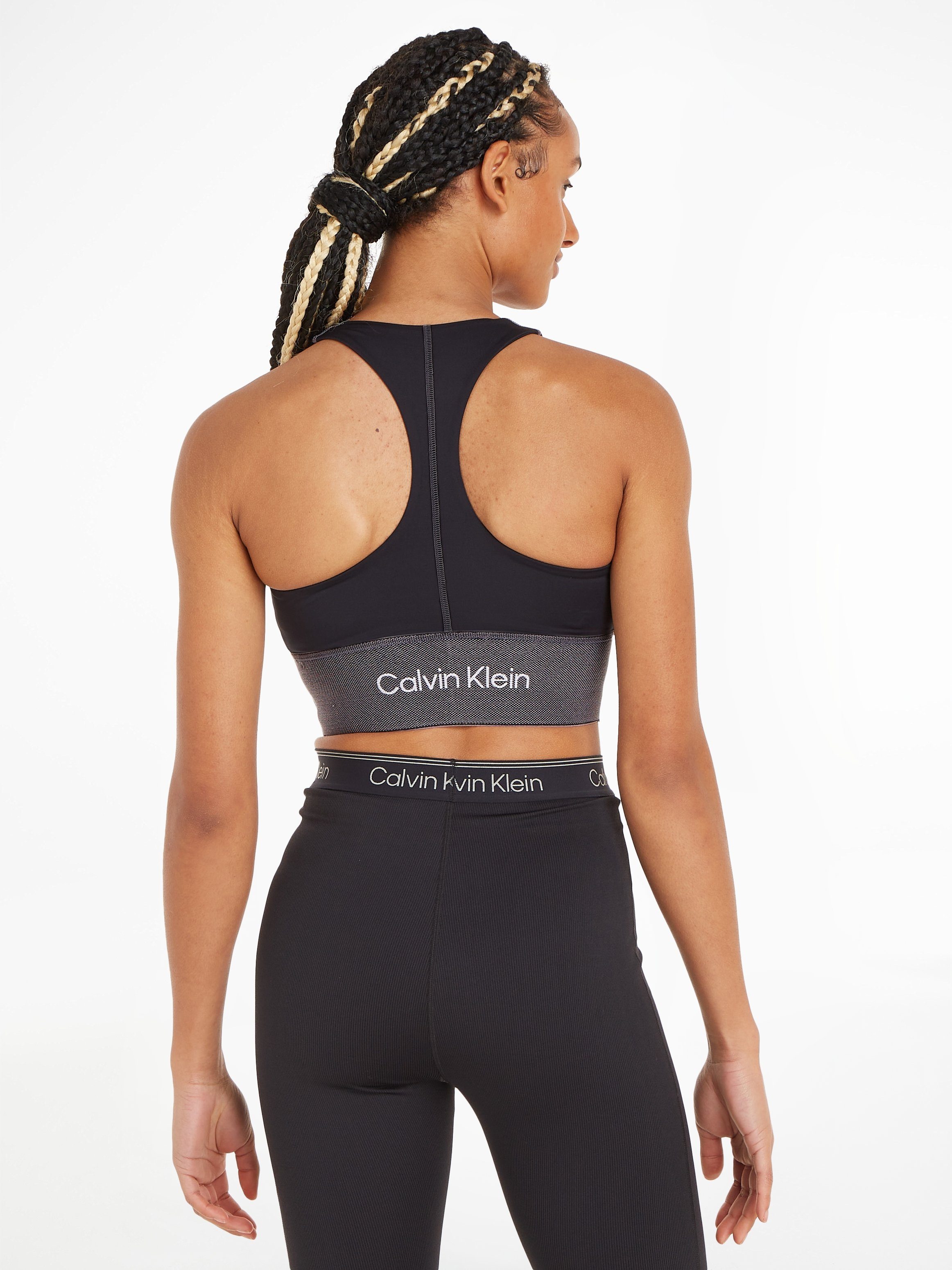 Calvin Klein Sport Black Support - Sports Medium WO Beauty Bra Sport-Bustier