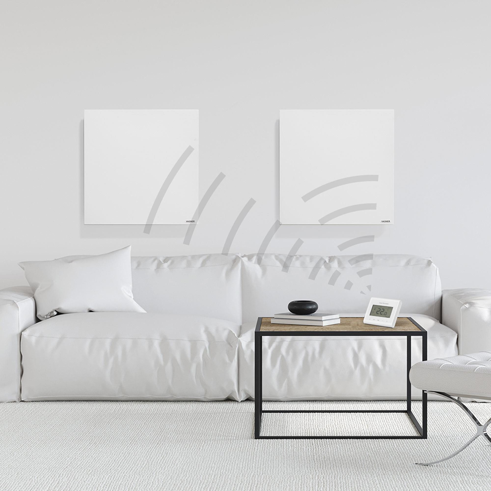 Vasner Infrarotheizung Citara M RX 900 W, Metall Heizpaneel weiß mit Funkempfänger