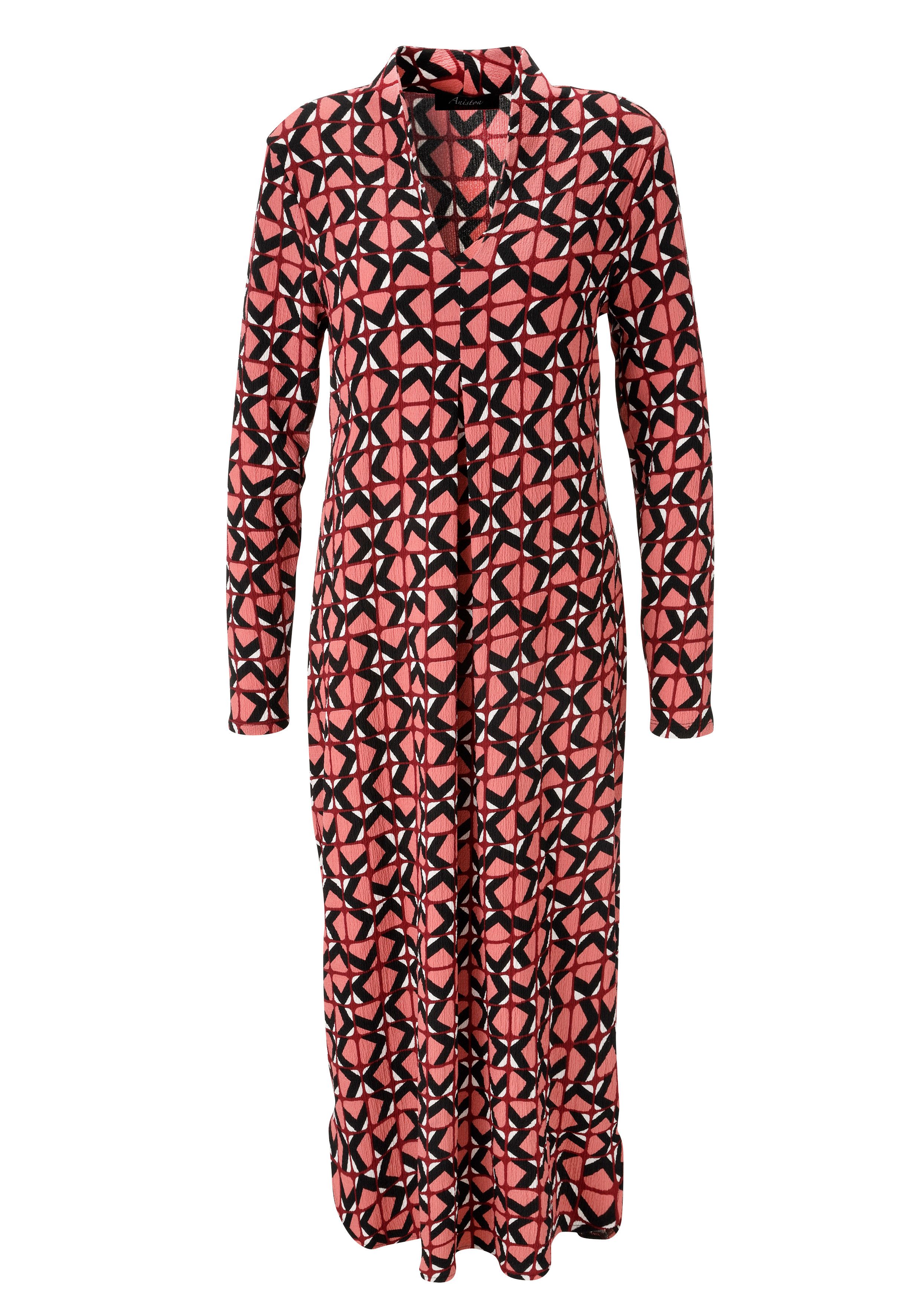 Aniston CASUAL Midikleid mit grafischem Retro-Muster günstig online kaufen