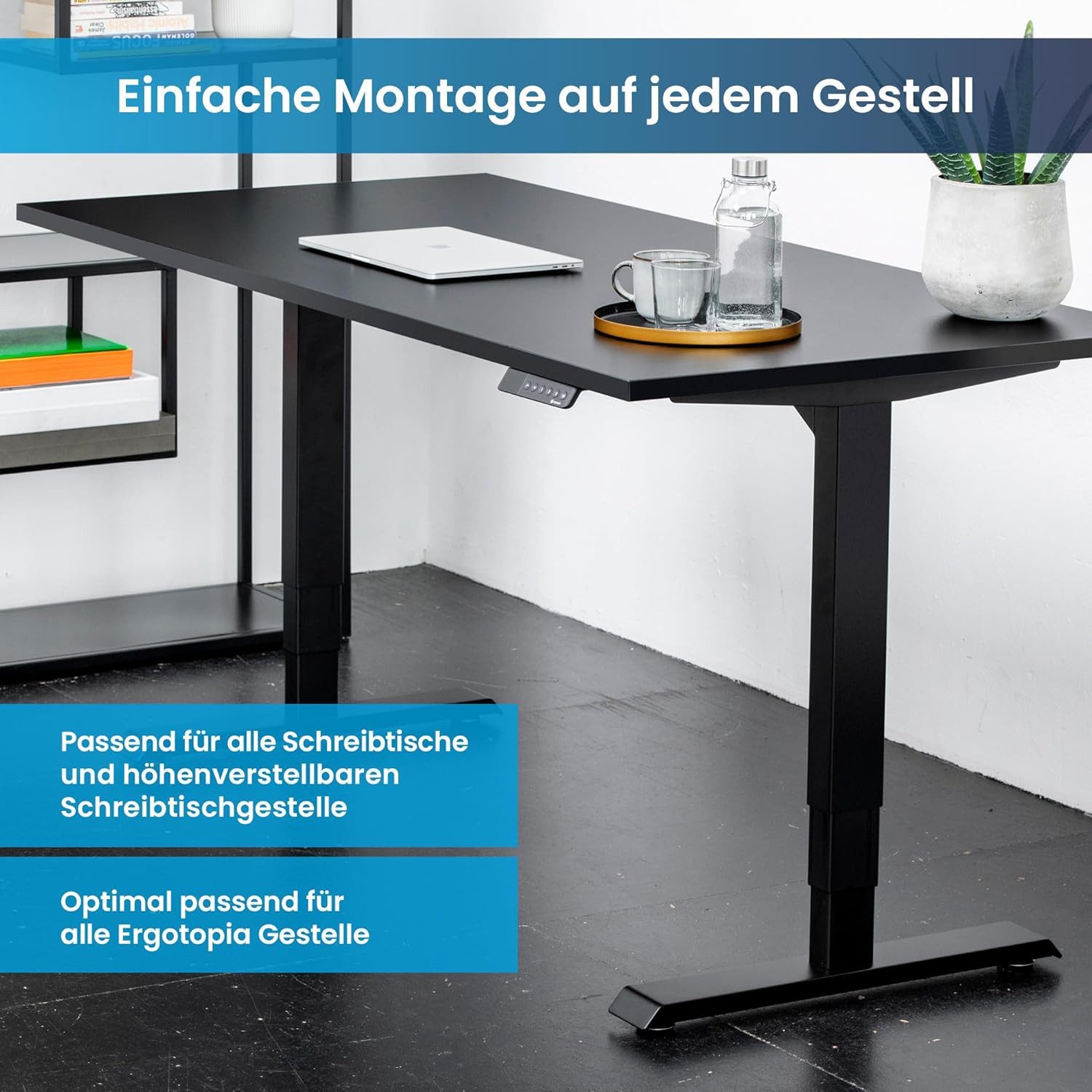 Ergotopia Schreibtischplatte Holzplatte gefertigt in Deutschland - 25 mm Bürotischplatte