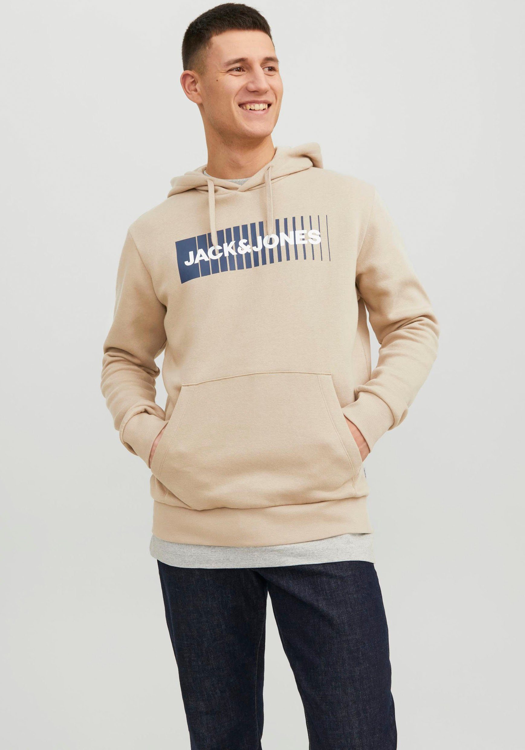 LOGO Jack SWEAT & Jones PLAY NOOS JJECORP HOOD Kapuzensweatshirt Crockery