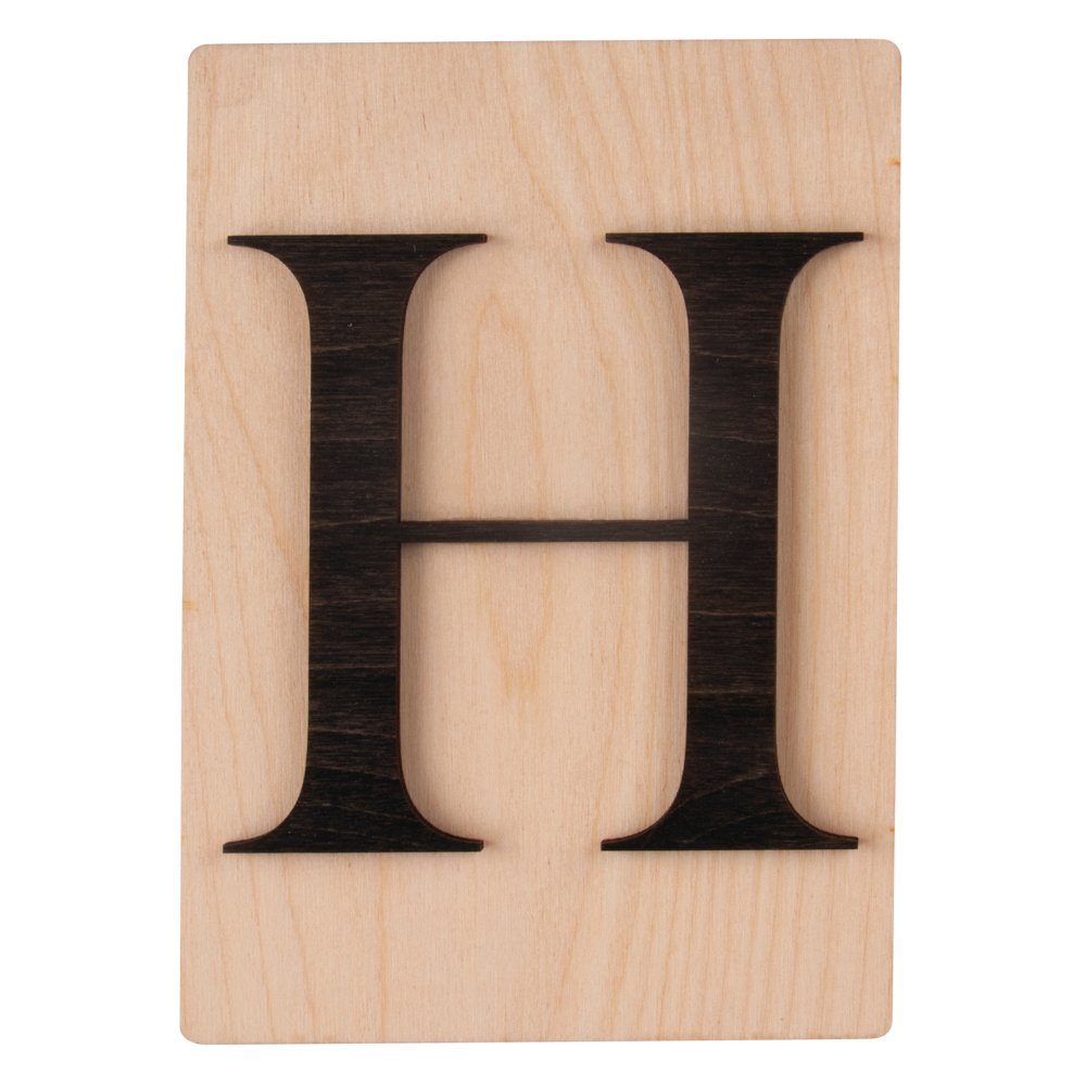Rayher Deko-Buchstaben Holz Buchstabe FSC 10,5x14,8cm H schwarz | Deko-Buchstaben
