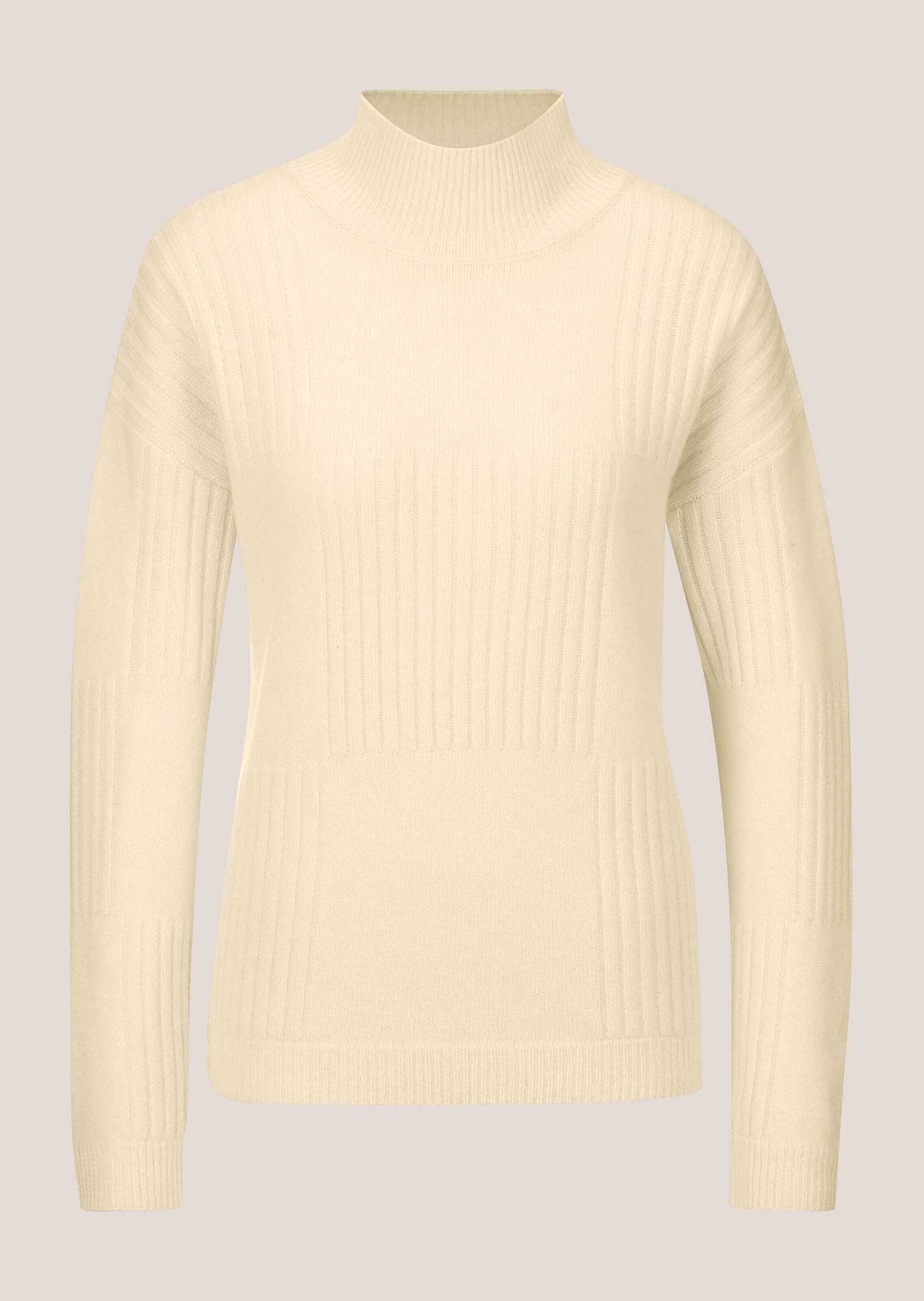 Strickpullover Langarm Stehkragen-Pullover, Wolle