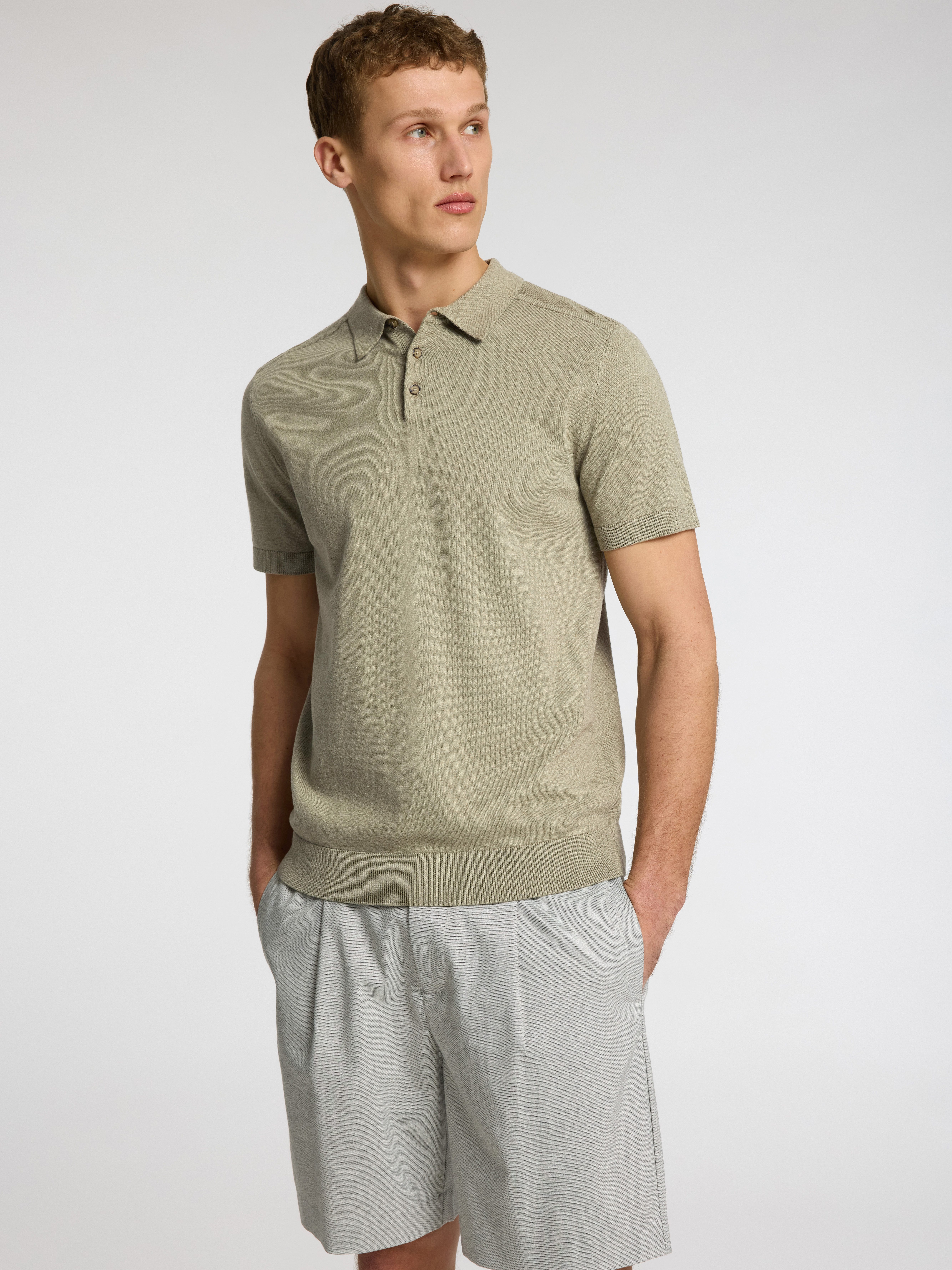 SELECTED HOMME Poloshirt SLHBERG SS KNIT günstig online kaufen