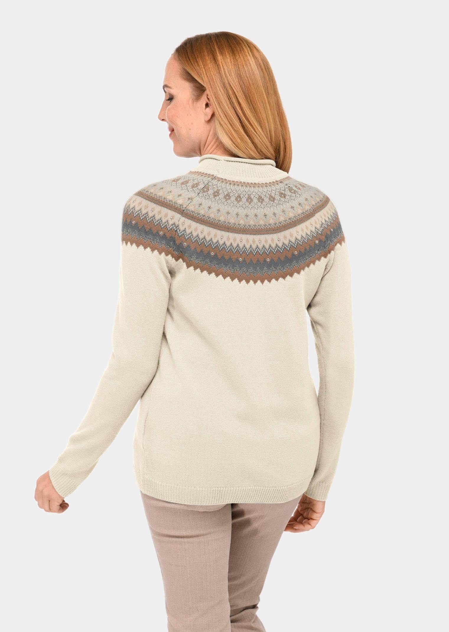 GOLDNER Strickpullover Norweger-Pullover mit wärmender Schurwolle günstig online kaufen