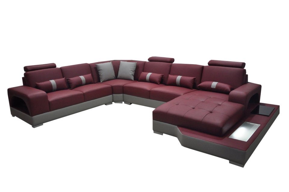 Couch Wohnlandschaft UForm Sofas Eck Ecksofa, Leder Design Modern Eck Sofa JVmoebel