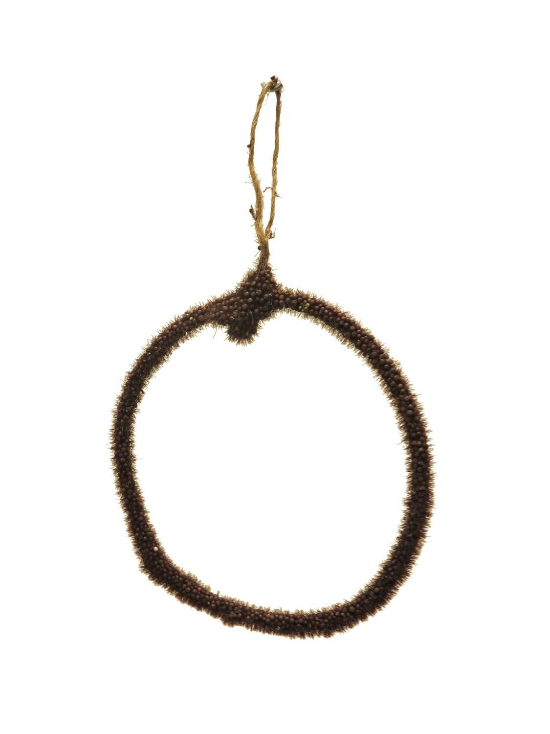 Kunstkranz Deko Metallring HELIJIA zum Hängen, beflockt, Dunkelbraun, Ø15 cm, artplants