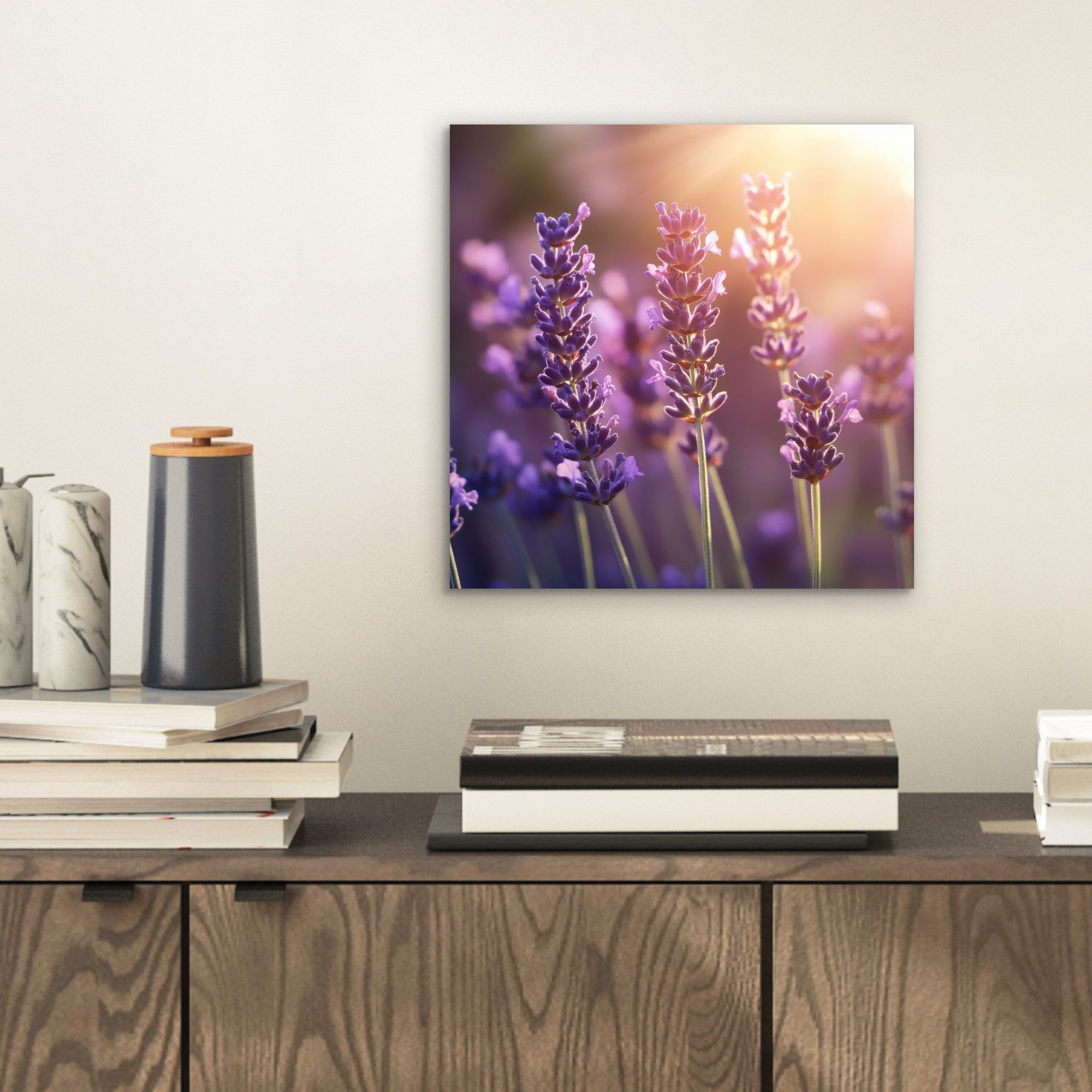 MuchoWow Metallbild Lavendelblüten - Lila - günstig online kaufen