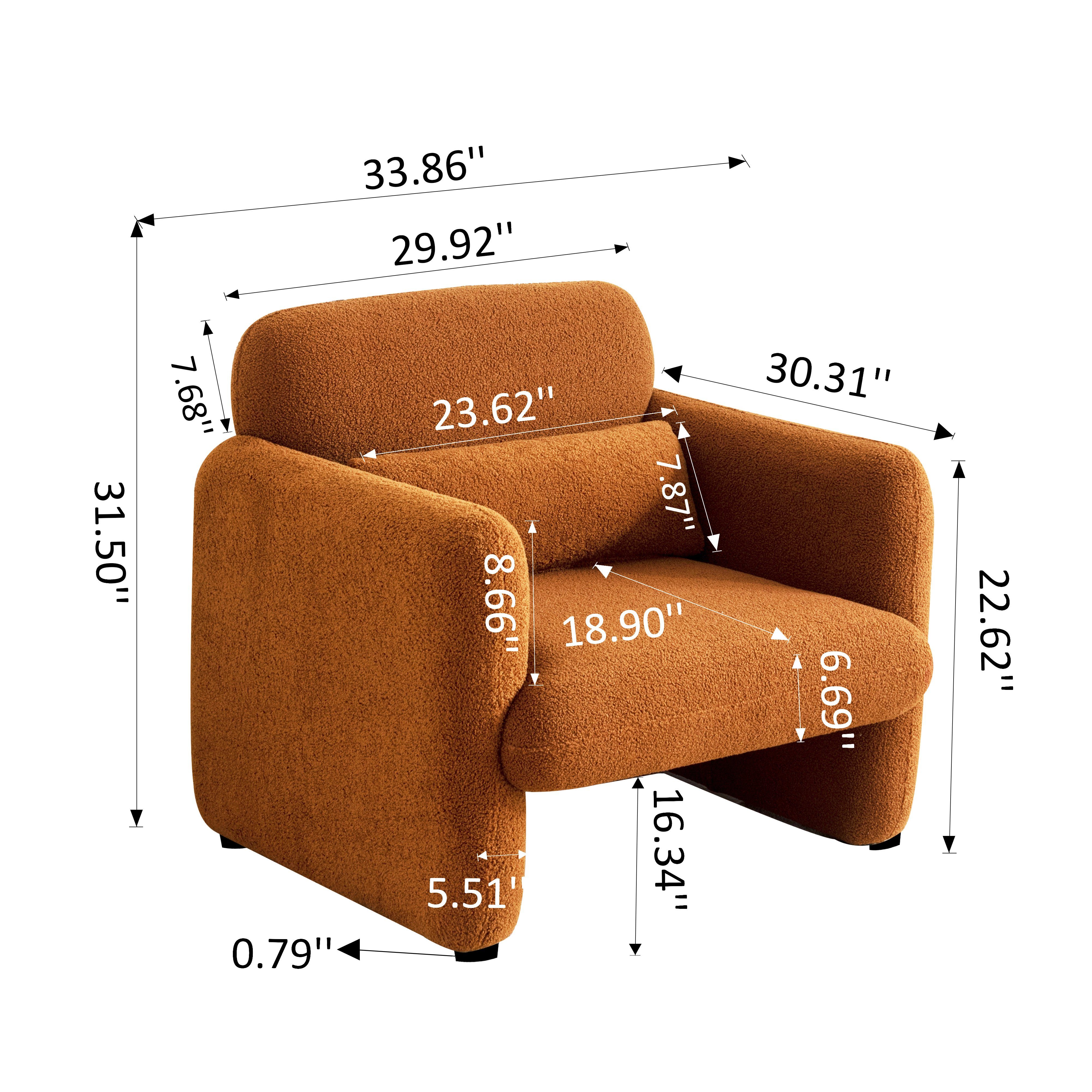 SEEZSSA Loungesessel Armstuhl Lammwolle Sofasessel Polsterstuhl günstig online kaufen