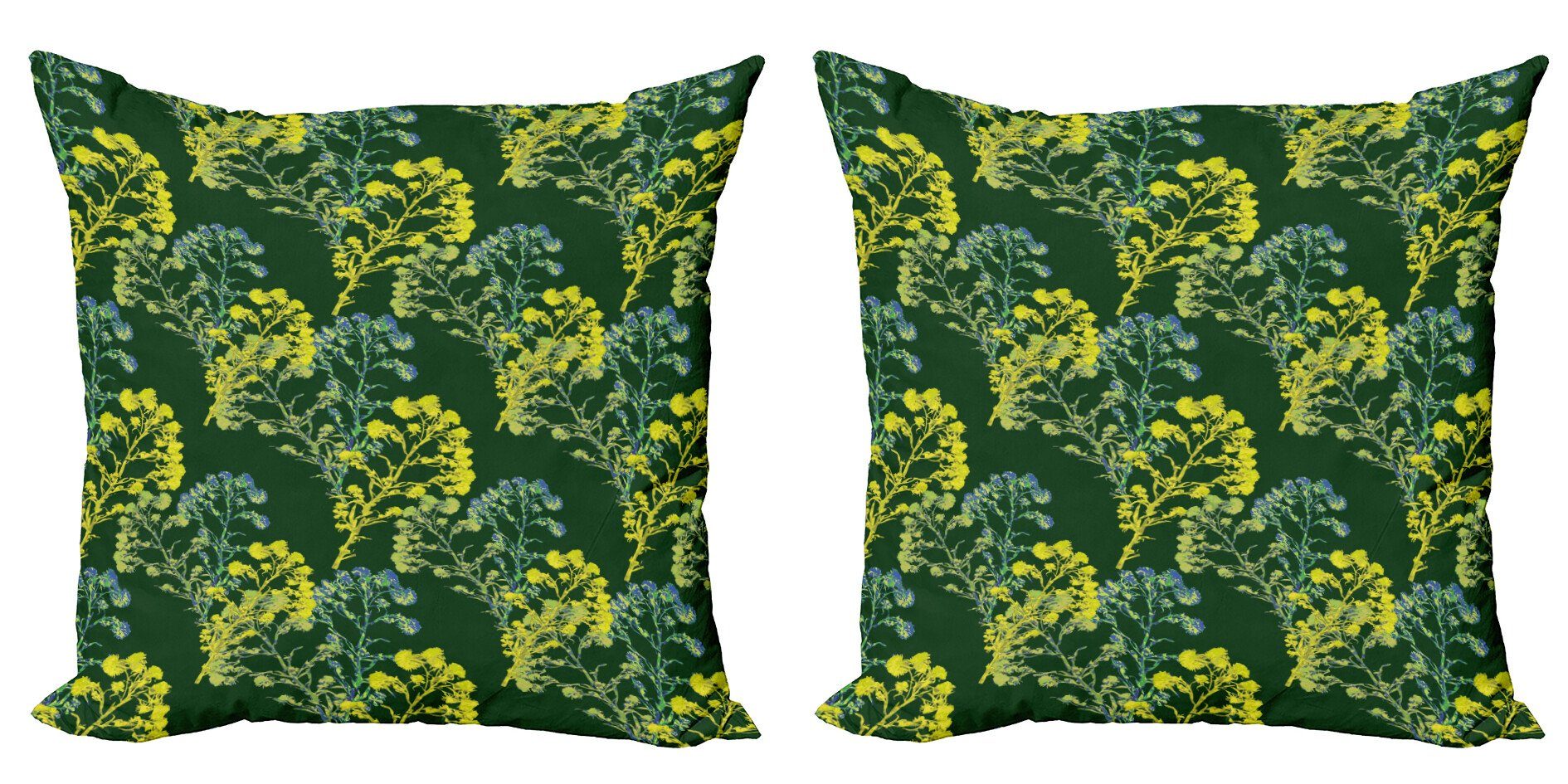 Kissenbezüge Modern Accent Doppelseitiger Digitaldruck, Abakuhaus (2 Stück), Botanik Helichrysum Schafgarbe Branchen
