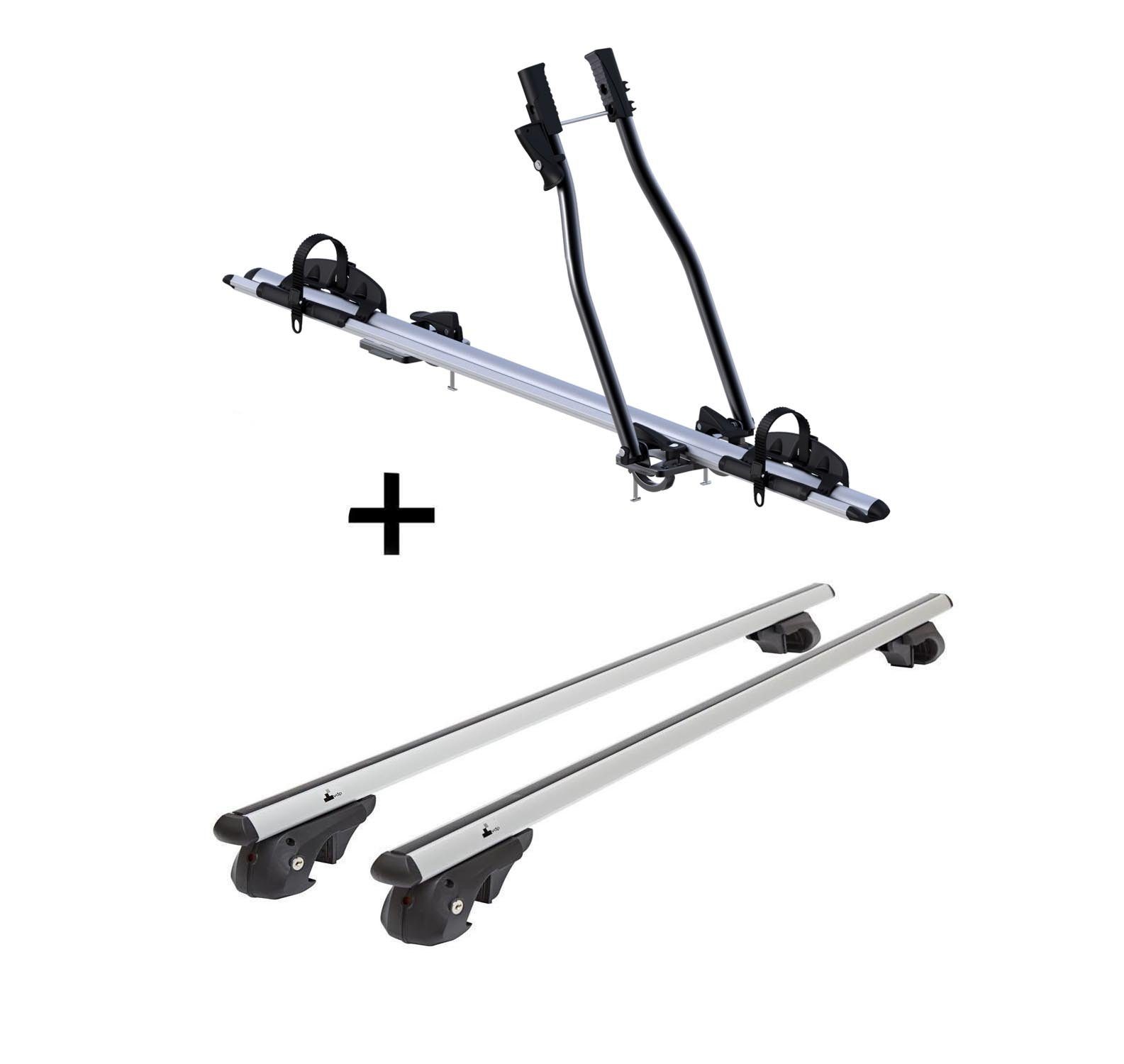 VDP Dachträger (Für Ihren Skoda Octavia Kombi ab 05, Dachträger und Fahrradträger/Fahrradhalter im Set), Fahrradträger SAGITTAR + Dachträger VDP004 L kompatibel mit Skoda Octavia Kombi ab 05