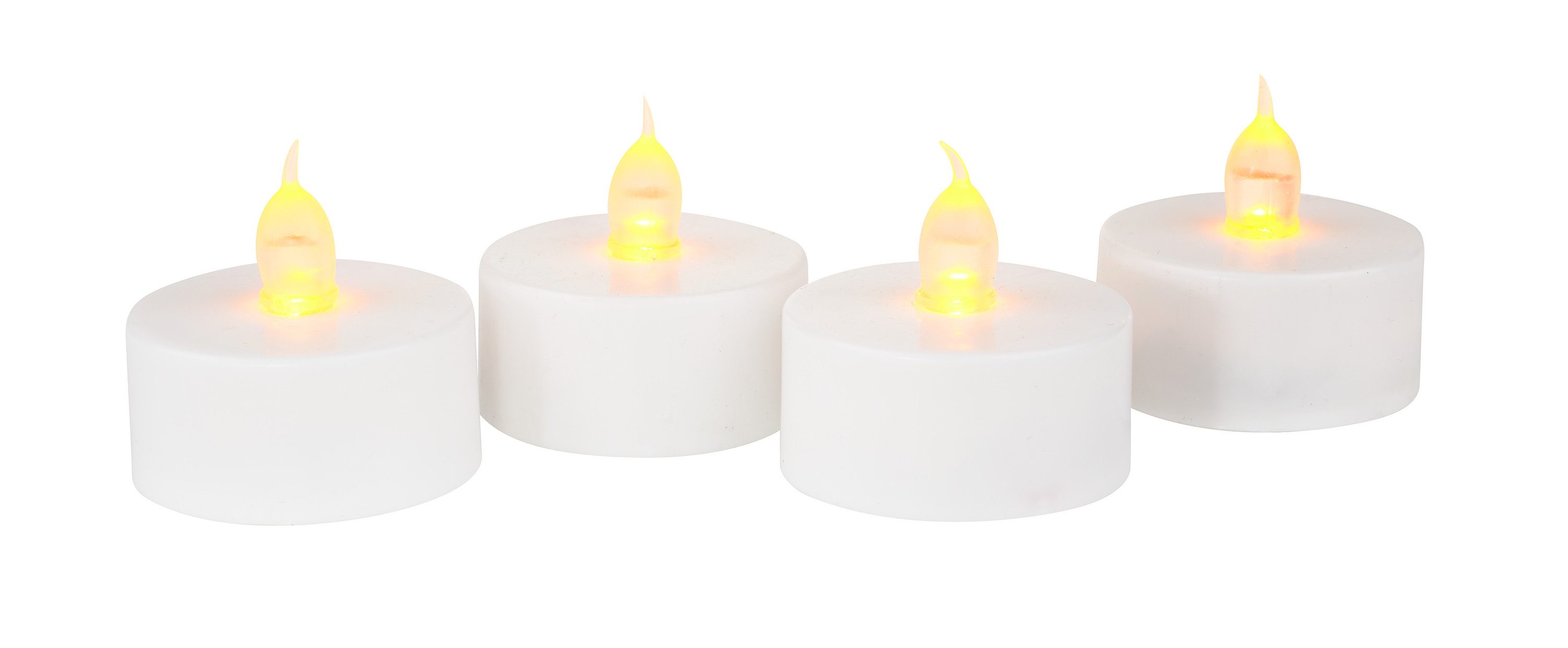 VBS LED-Leuchtmittel Teelichter LED Teelichte mit Timer, 4 Stück