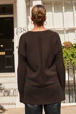 Next V-Ausschnitt-Pullover Pullover mit eckigem V-Ausschnitt (1-tlg)