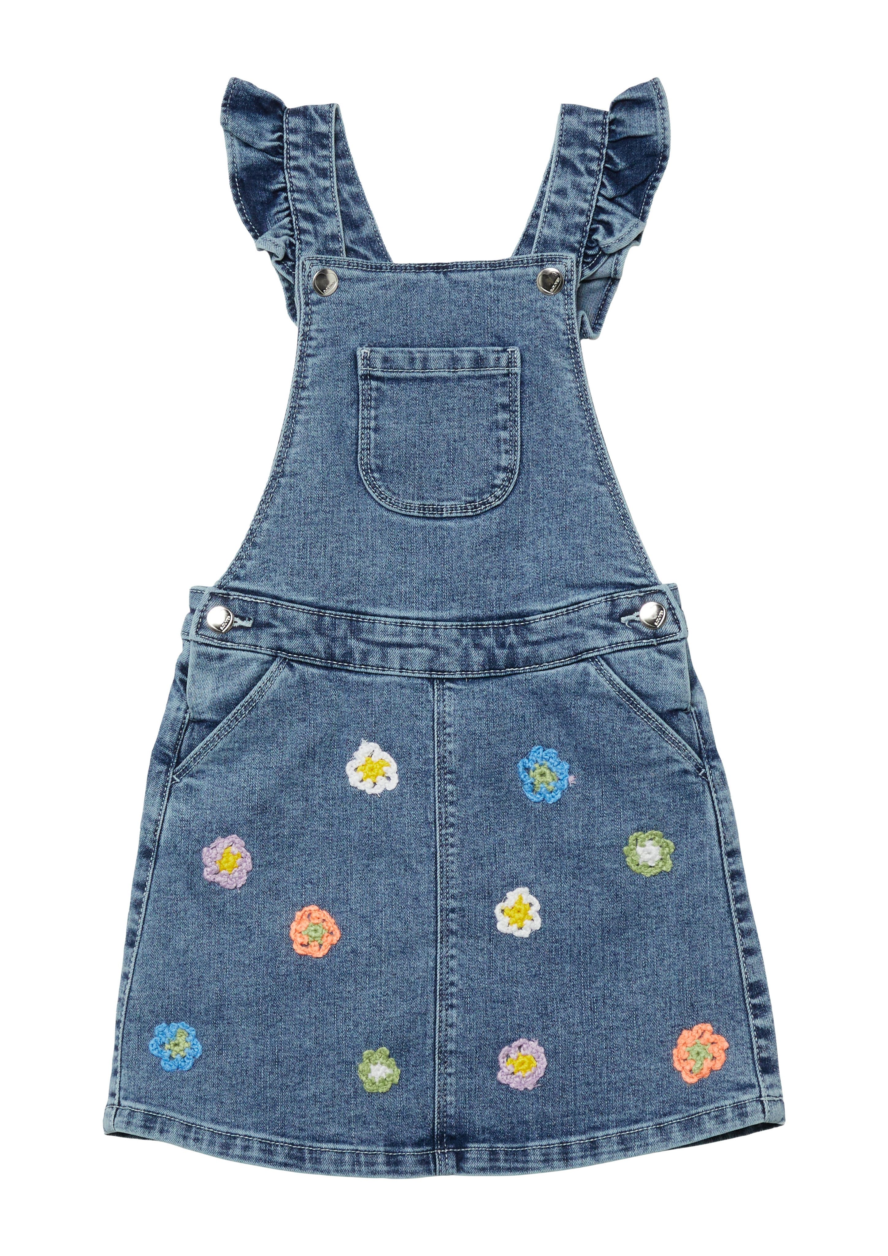 s.Oliver Junior Latzrock aus Baumwollmischung mit Denim, Regular Fit – Bild 2 von 2