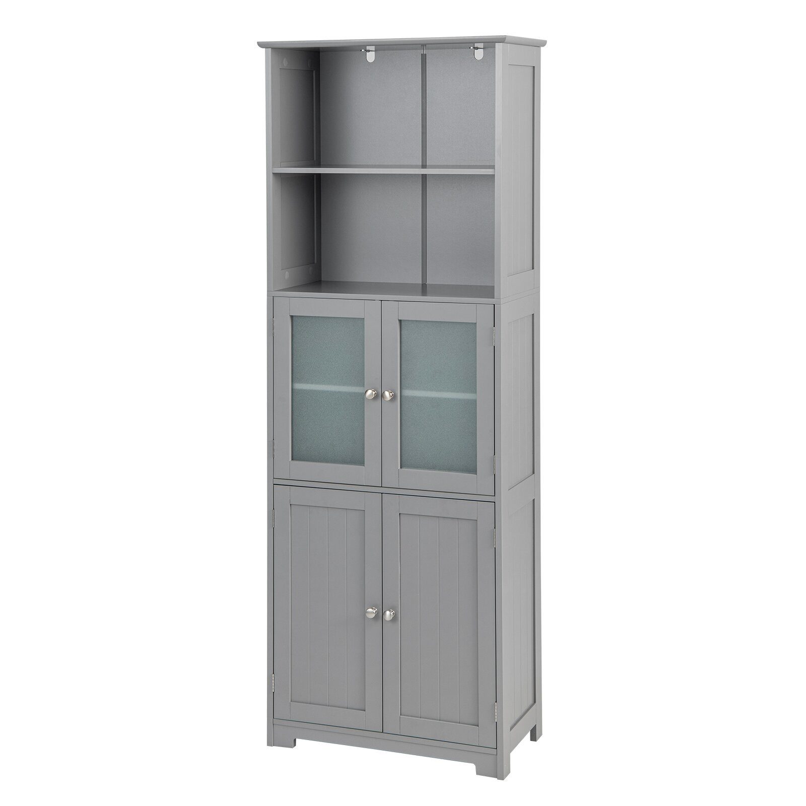 KOMFOTTEU Hochschrank Badezimmerschrank Badkommode mit Ablagen günstig online kaufen