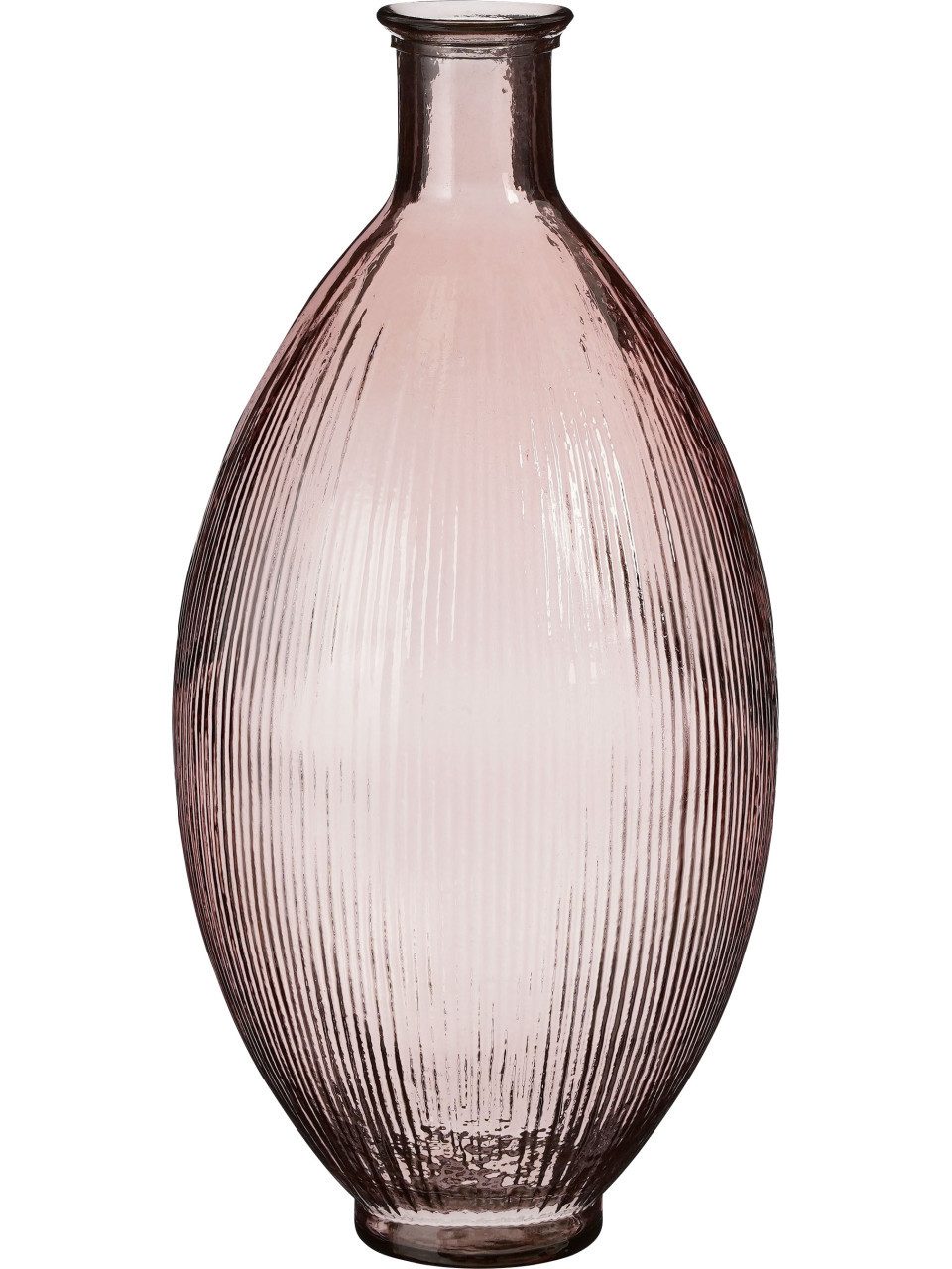 Mica Decorations Dekovase Mica Flaschenvase Firenza hellrosa Recyeltes Glas