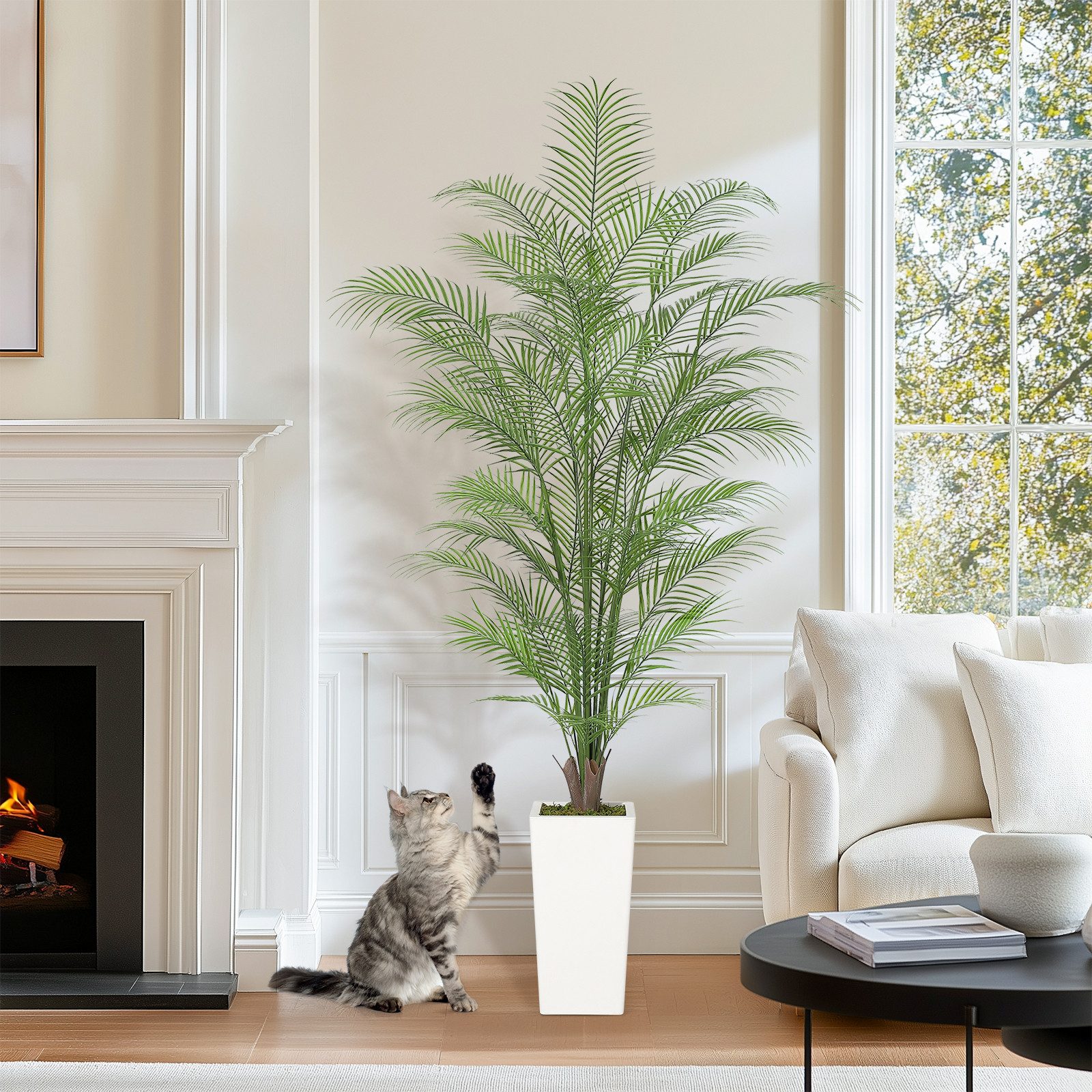 Kunstbaum Künstliche Pflanzen Künstliche Palme Deko, GarveeMore, Höhe 183 c günstig online kaufen