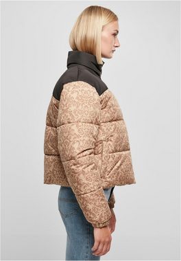 URBAN CLASSICS Winterjacke Damen Ladies AOP Retro Puffer Jacket (1-St)