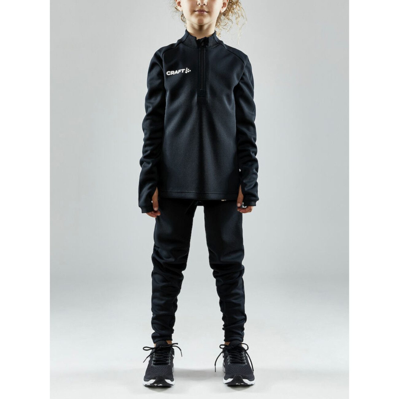 Craft Langarmshirt Craft Kinder Trainingsshirt EVOLVE HALFZIP JR 1910153